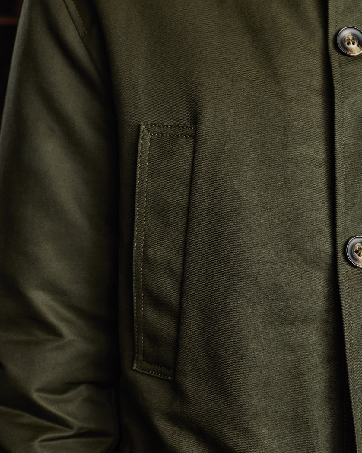 Parka aus 100% natürlicher Baumwolle in Khaki