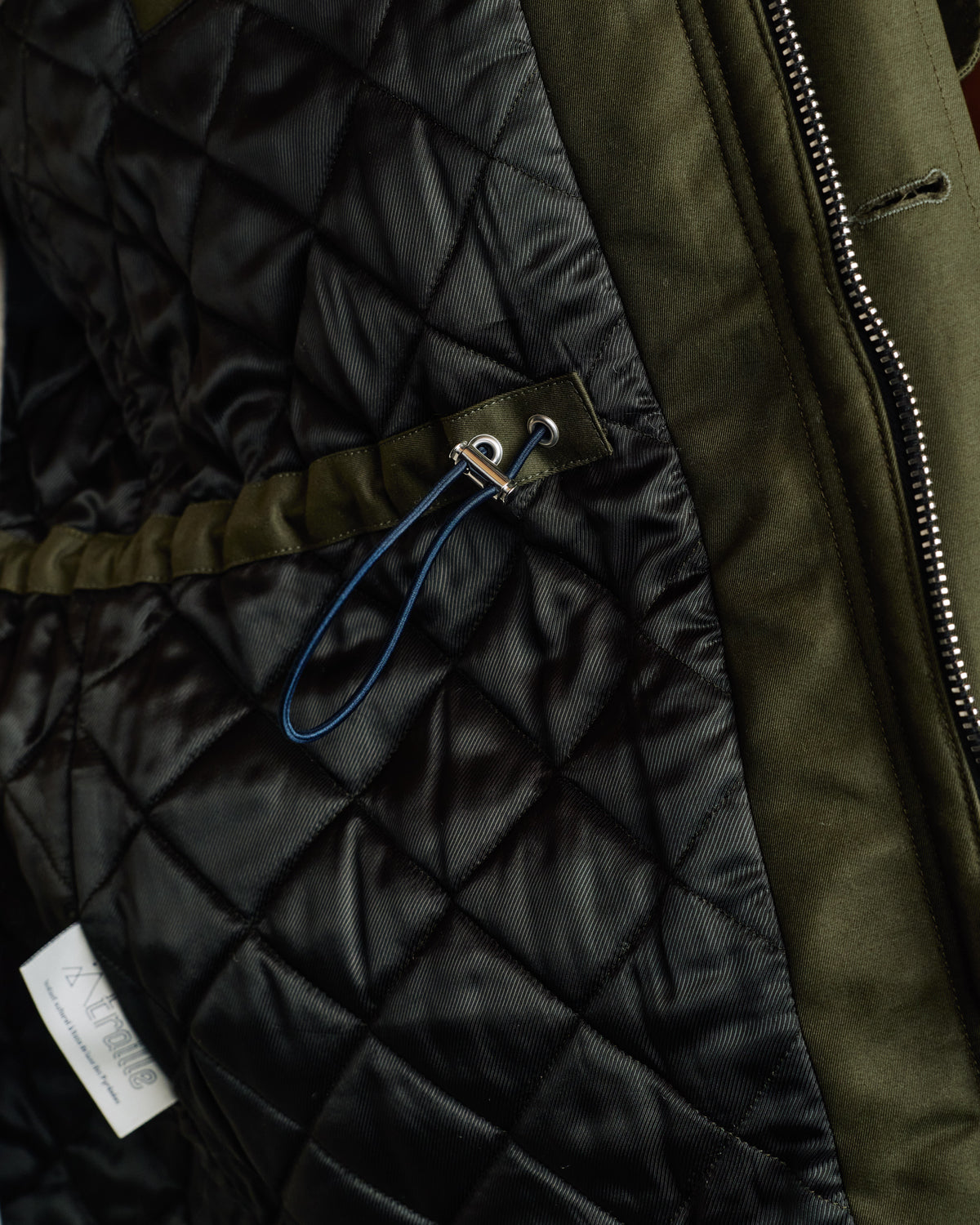 Parka aus 100% natürlicher Baumwolle in Khaki