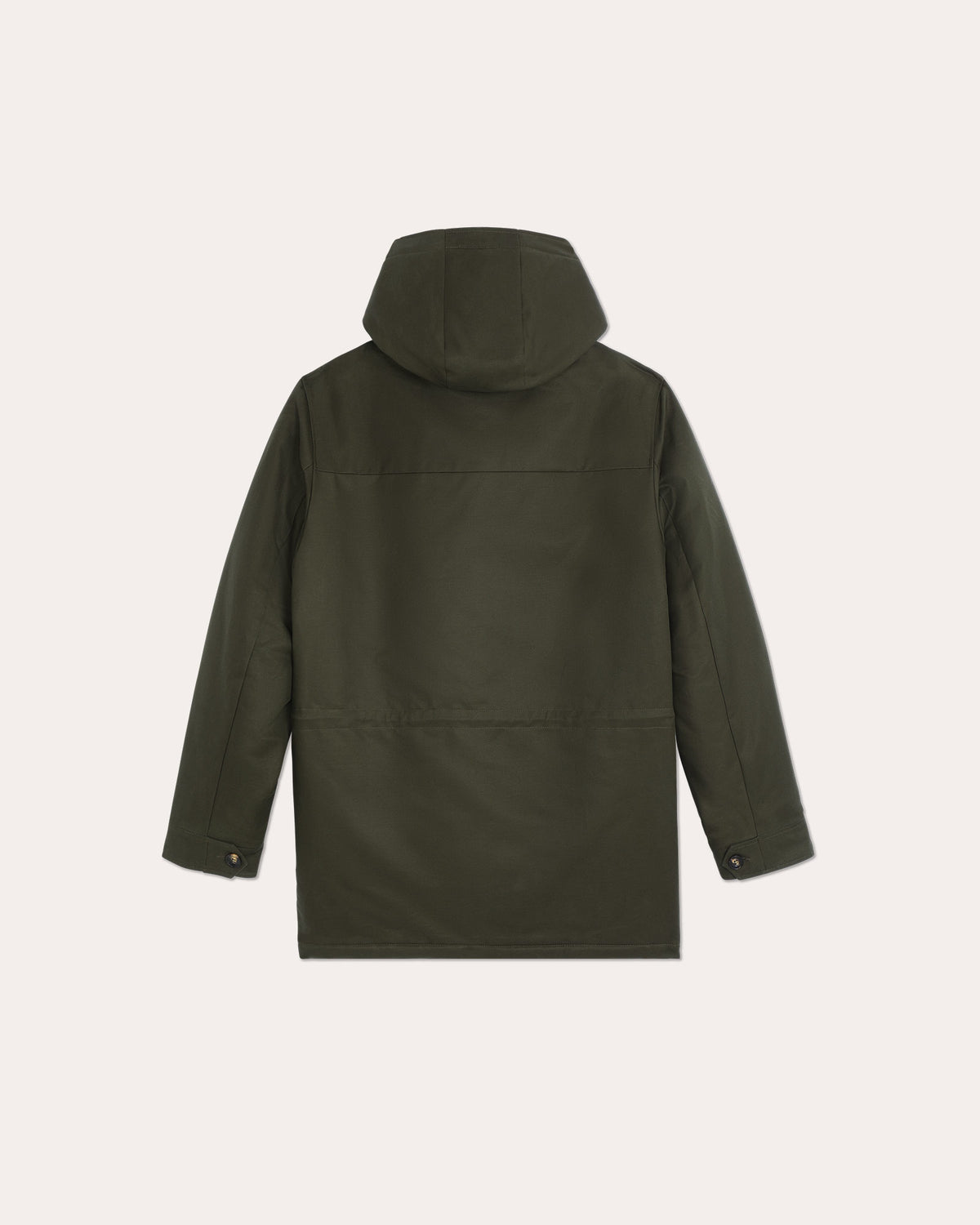 Parka aus 100% natürlicher Baumwolle in Khaki