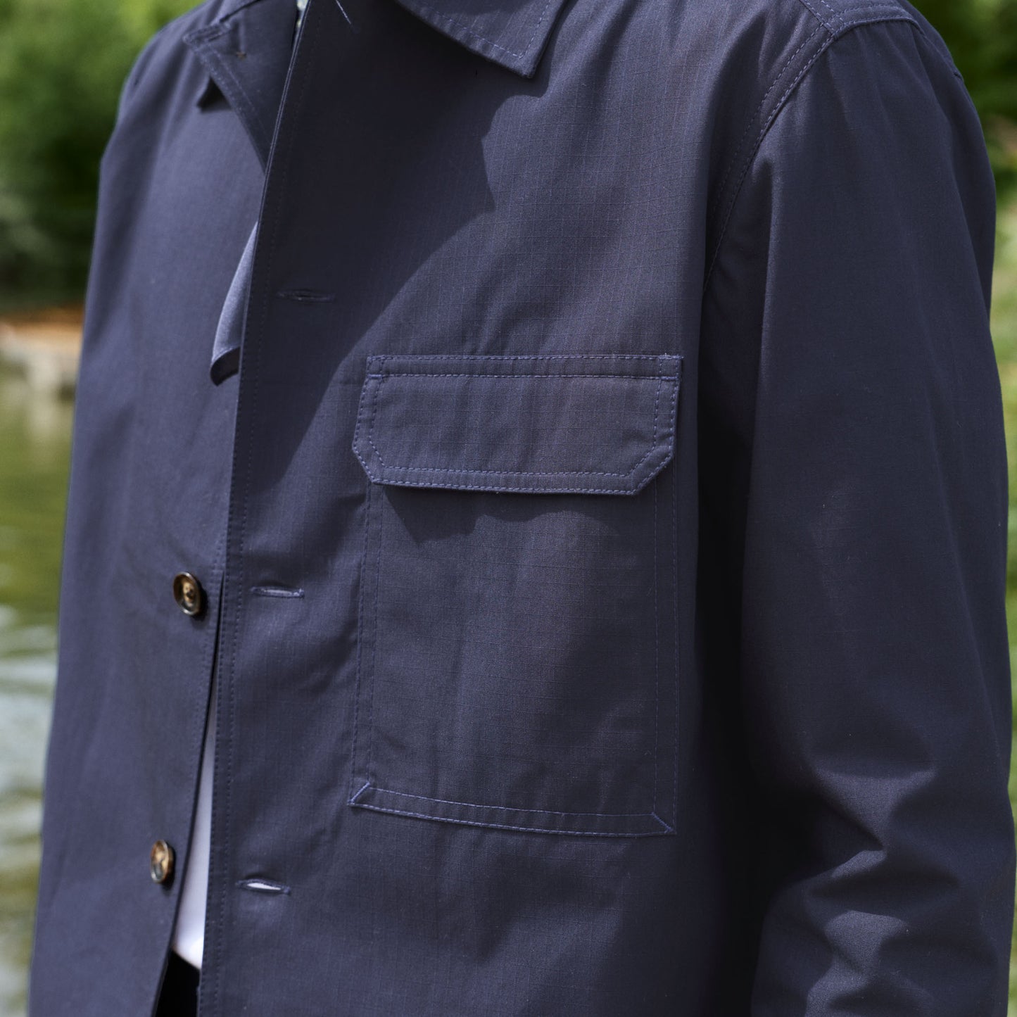 Blouson en ripstop coton japonais marine