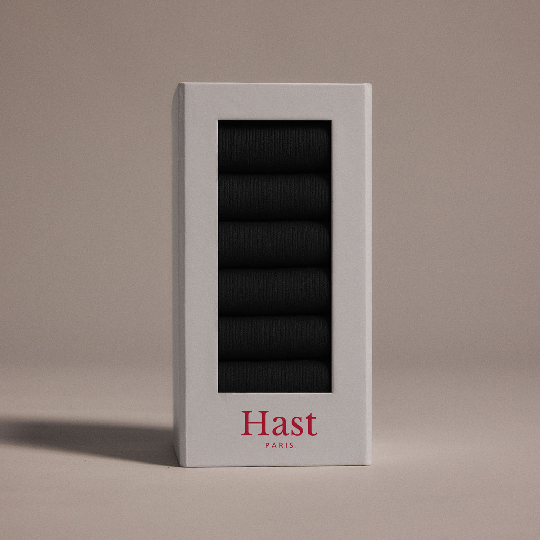 Semainier de chaussettes noires