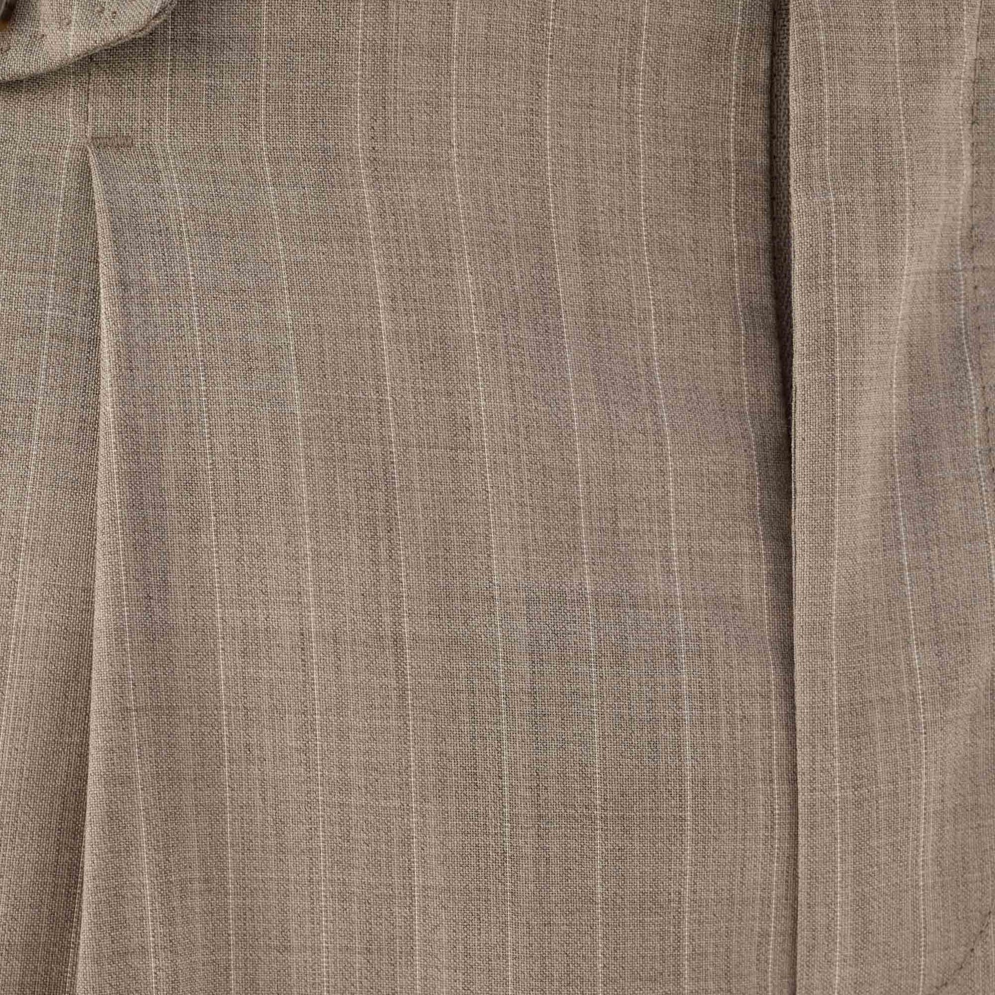 Beige striped double pleated trousers
