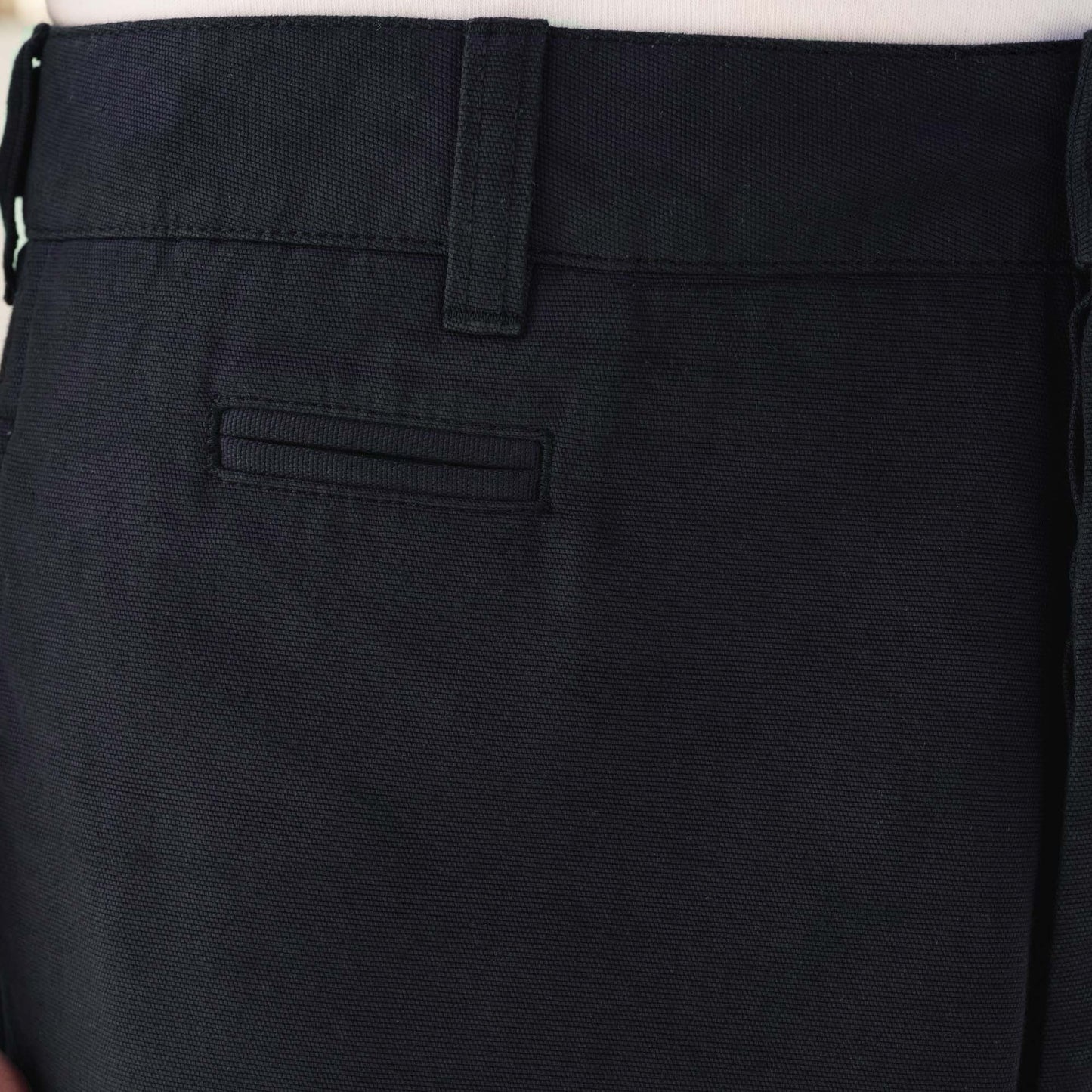 Pantalon large en coton marine