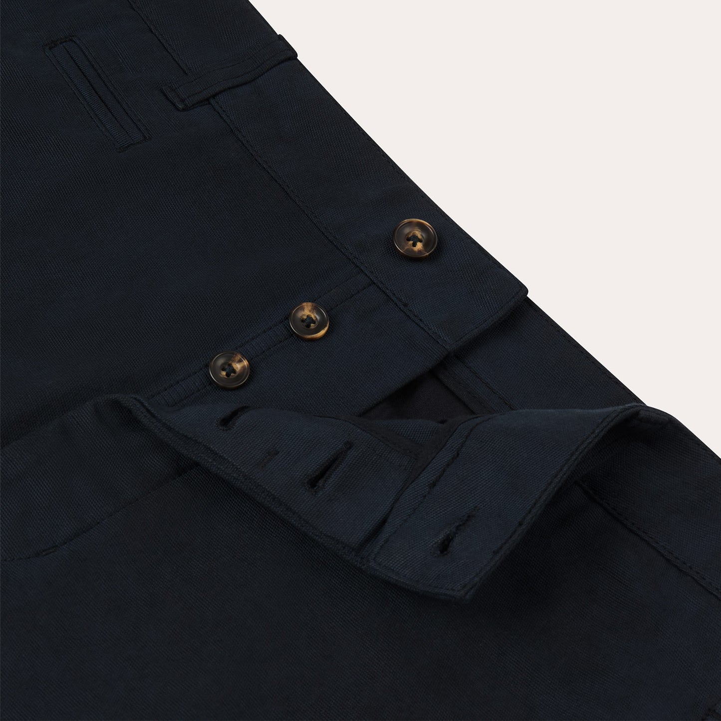 Pantalon large en coton marine