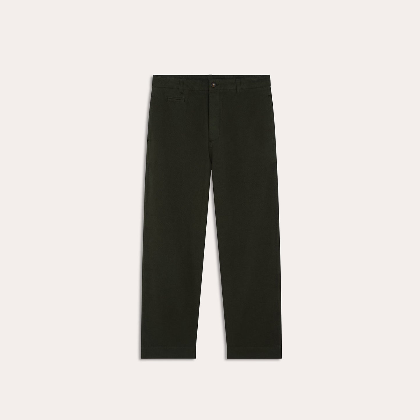 Pantalon large en coton kaki