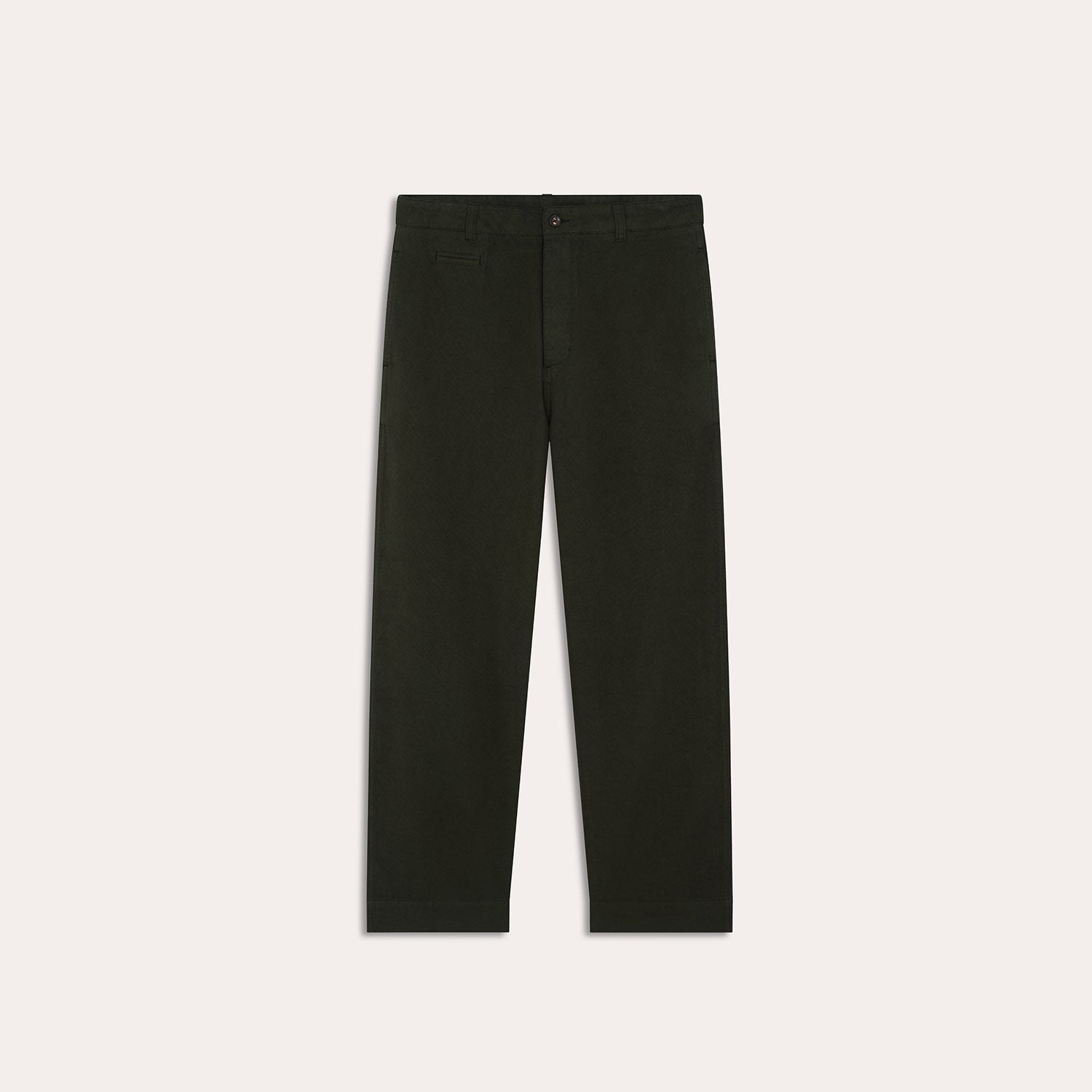 Pantalon large en coton kaki