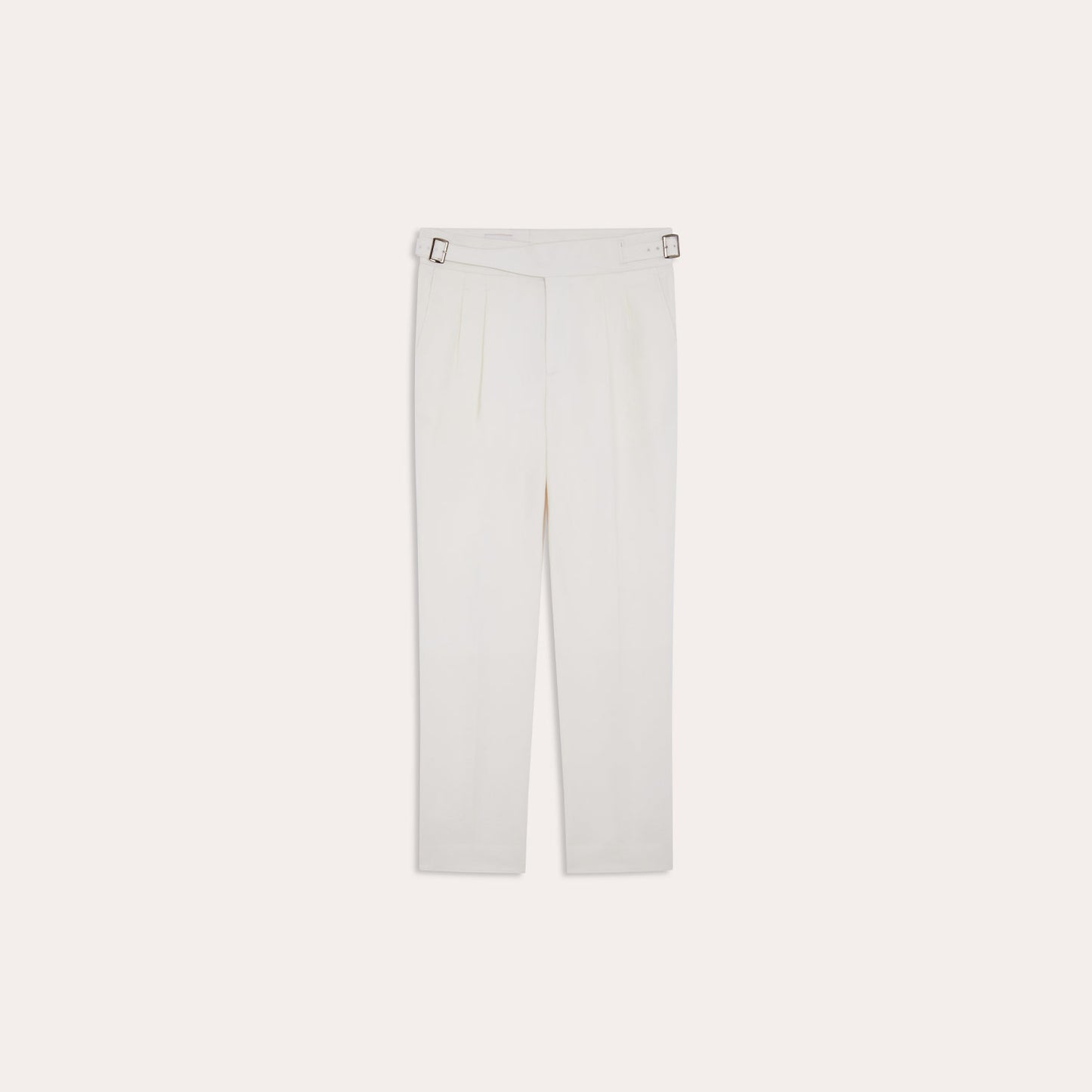 White linen and cotton Gurkha trousers