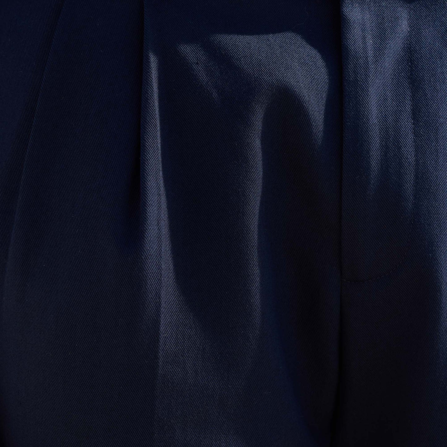 Pantalon à pinces en coton marine