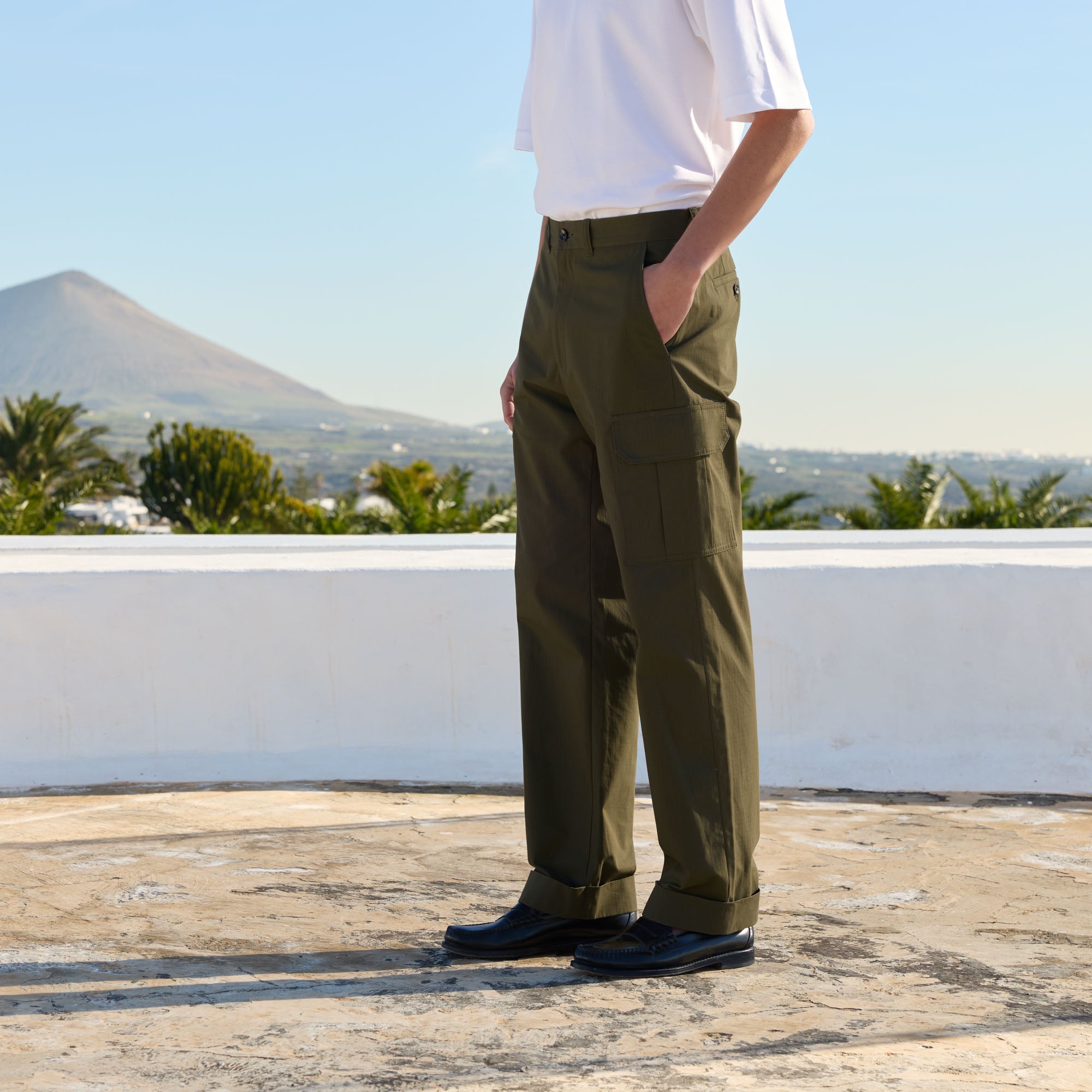 Khaki Japanese ripstop cargo pants – Hast Paris