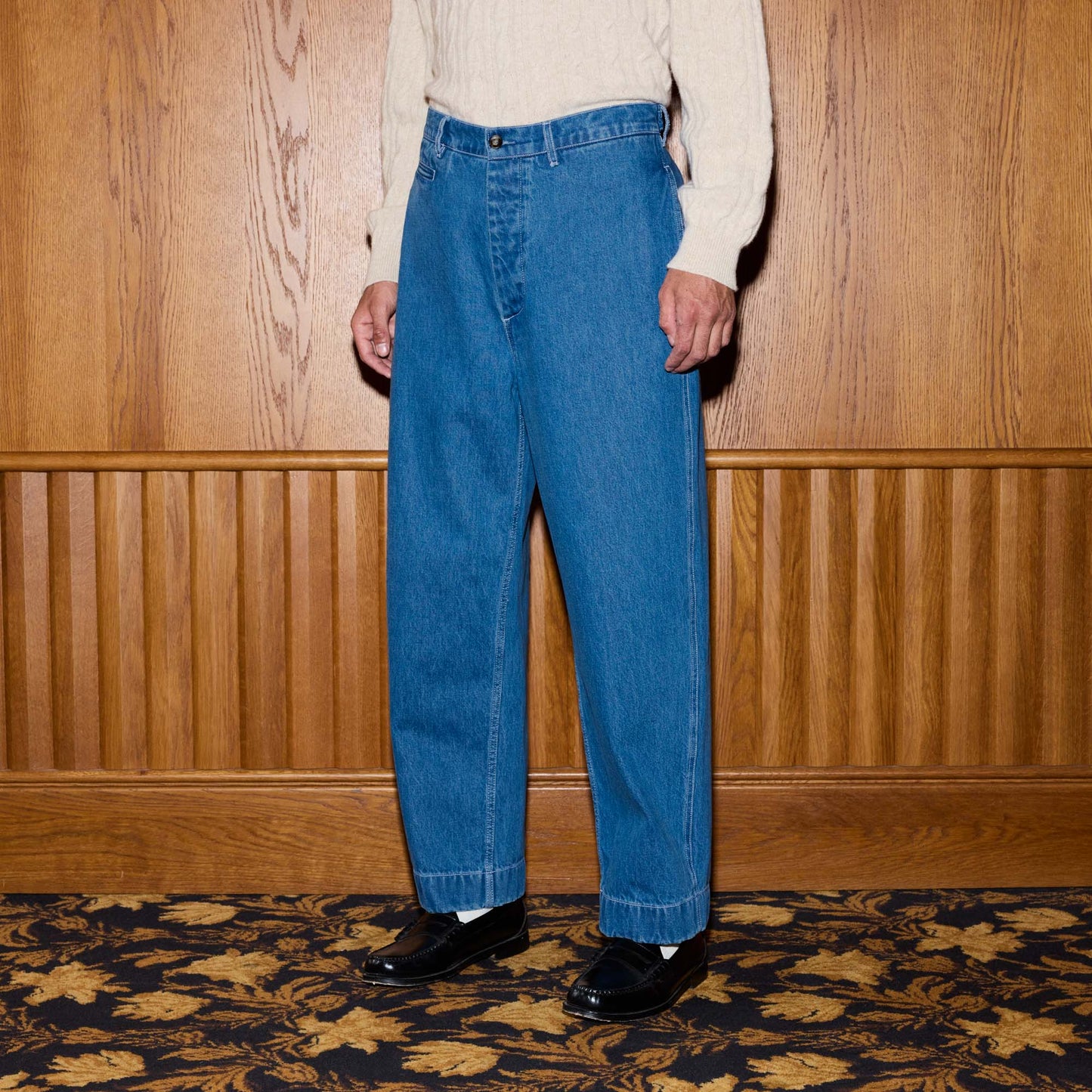 Pantalon large en denim