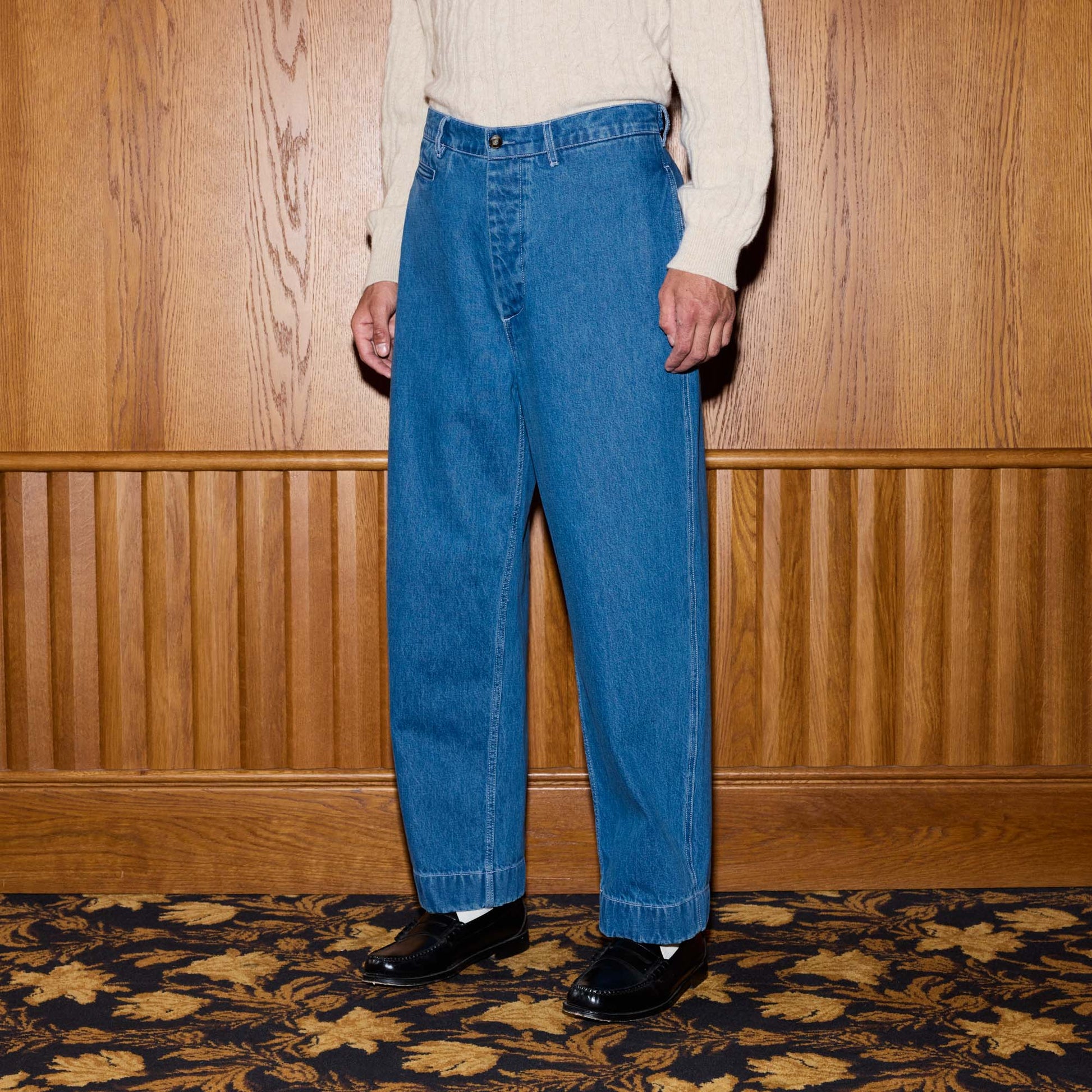 Pantalon large en denim