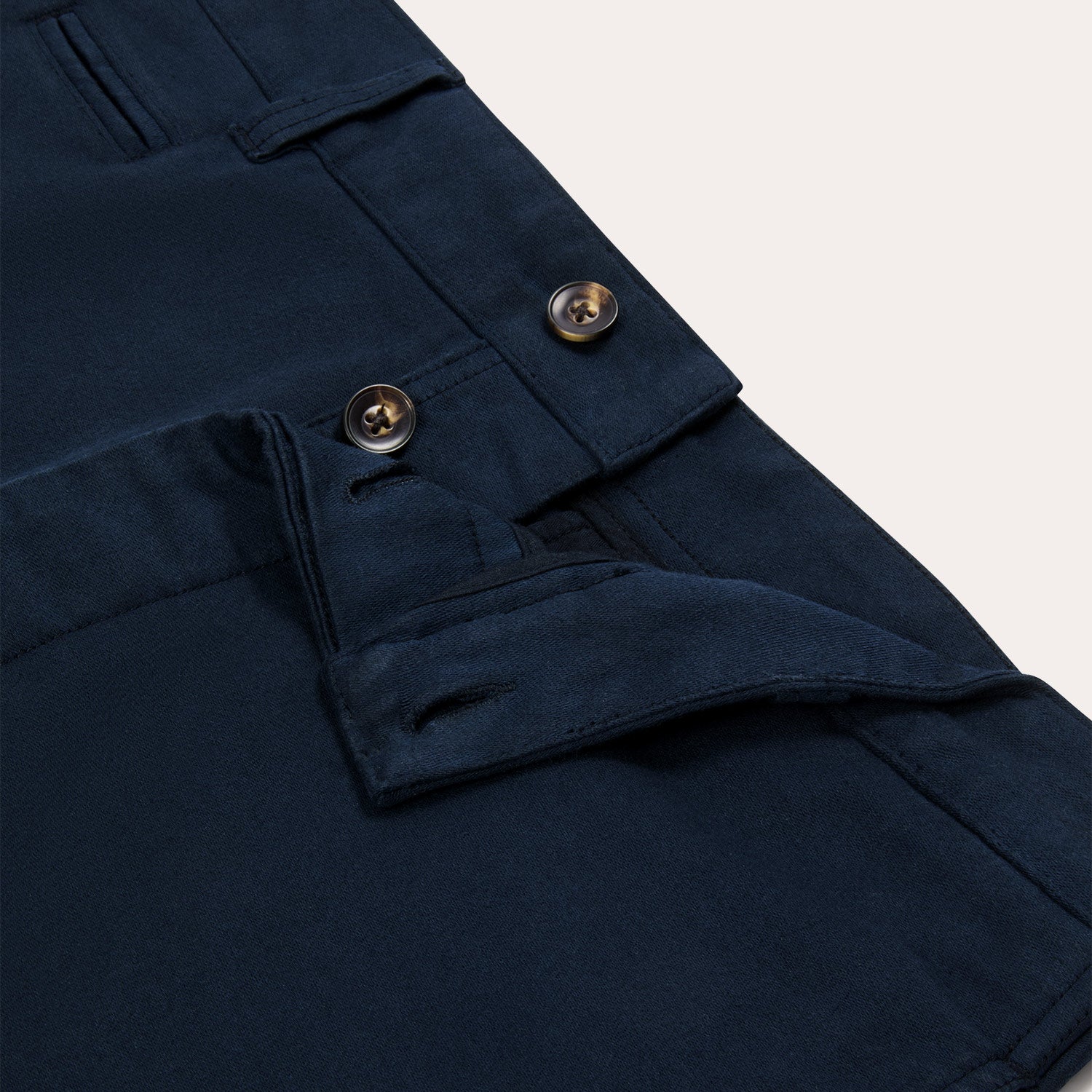 Pantalon décontracté en moleskine de coton marine