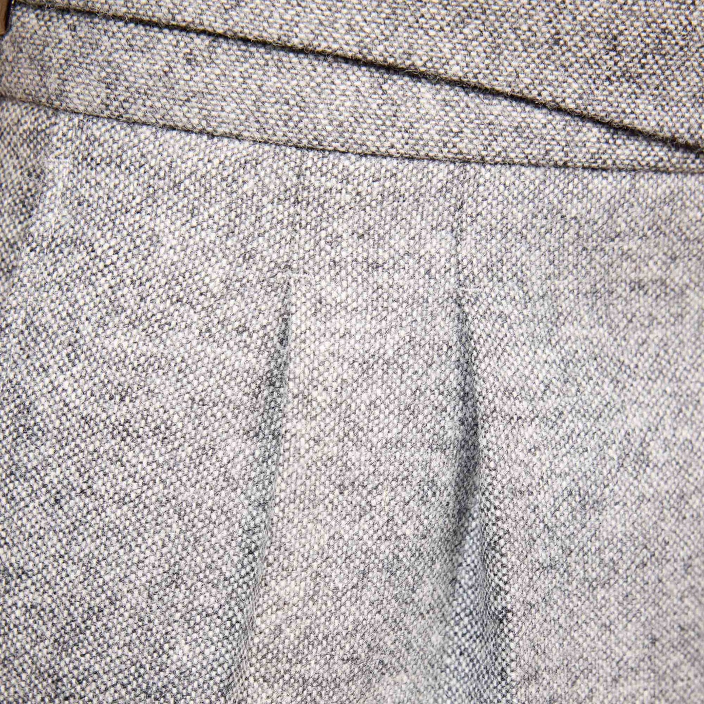 Gurkha trousers in heather gray Donegal wool