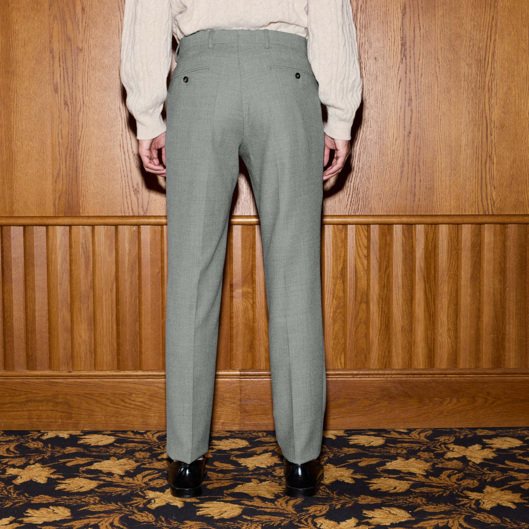 Pantalon en flanelle de laine grise