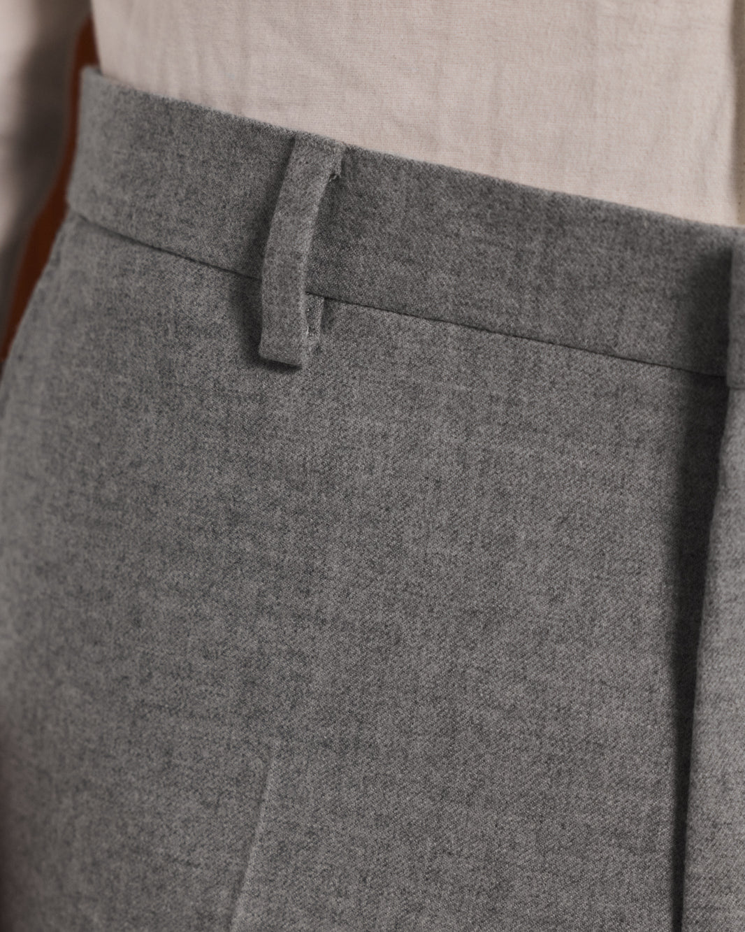 Gray wool flannel pants