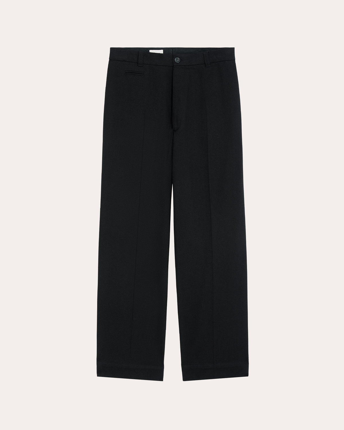 Pantalon jambe large en coton noir, inspiration workwear
