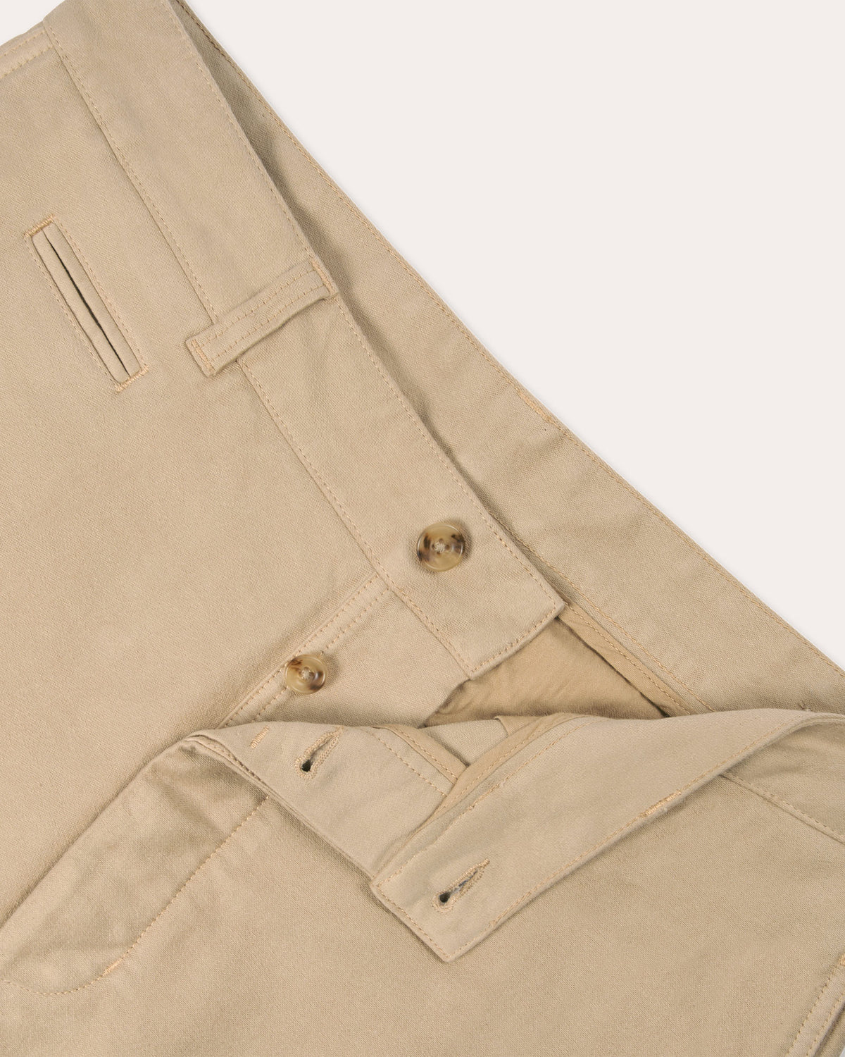 Casual Hose aus beigefarbener Baumwolle
