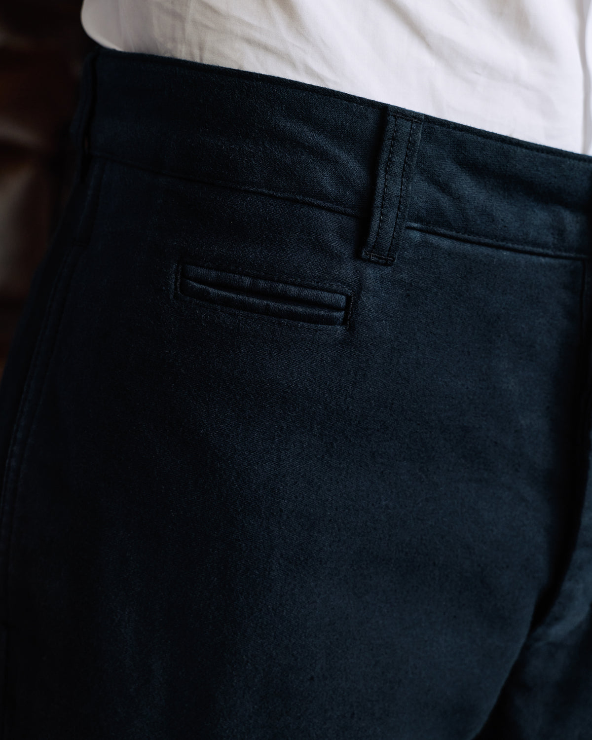 Lässige Hose aus marineblauer Baumwolle