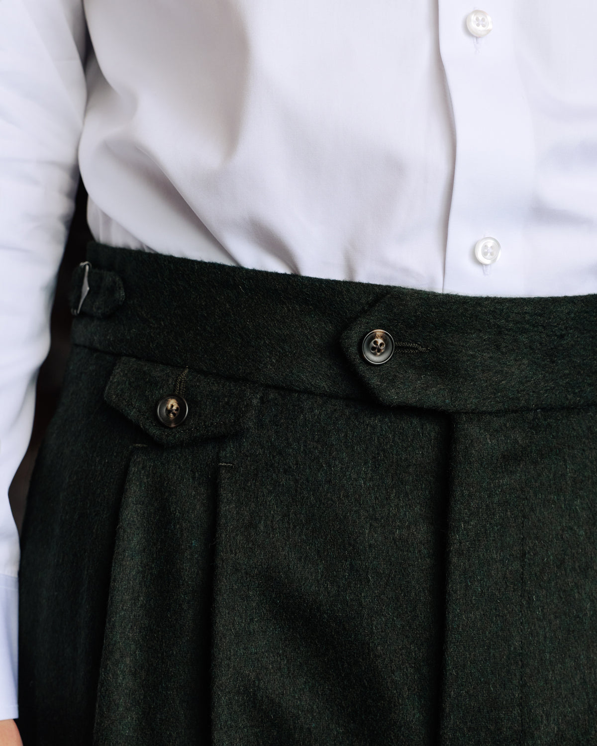 Green Loden wool suit