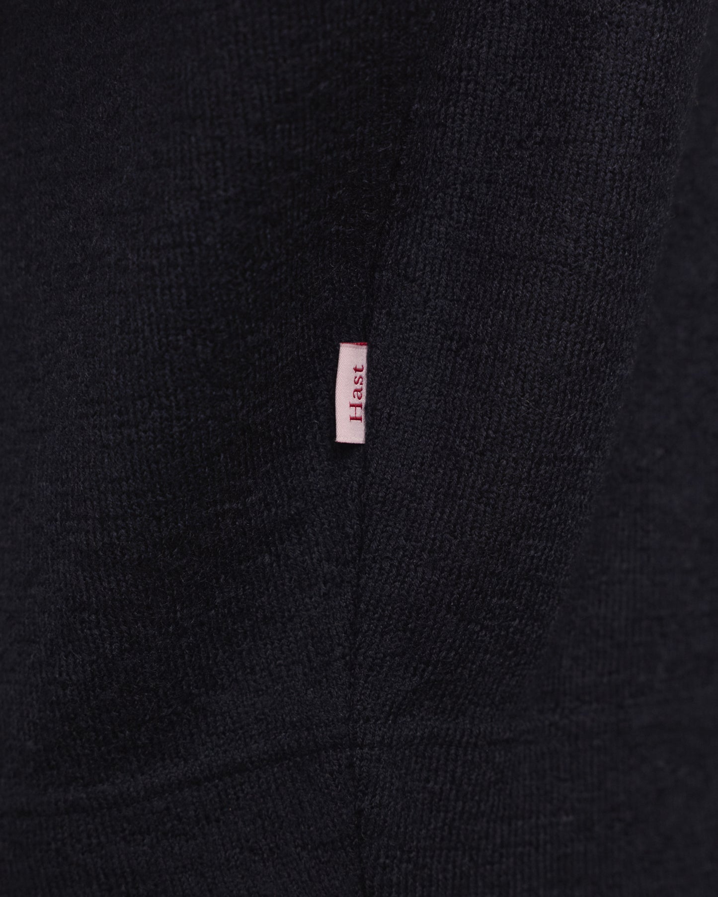 Polo manches longues en laine marine