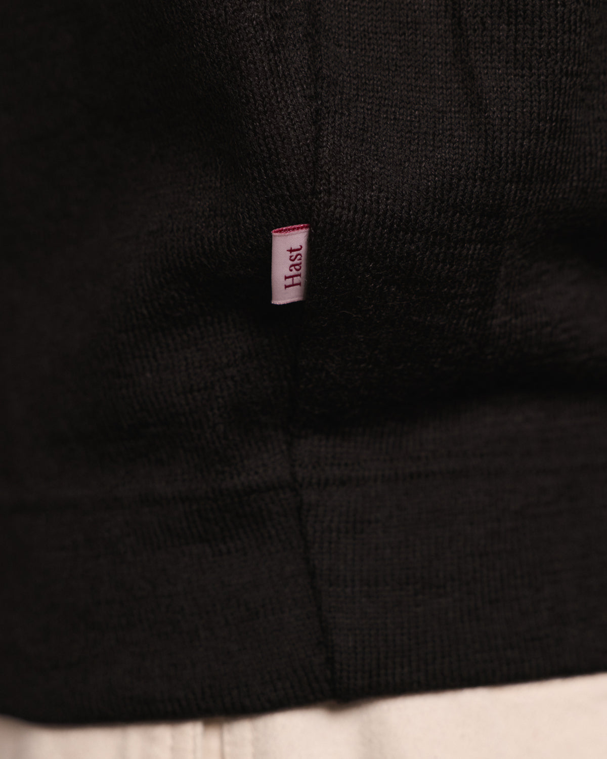 Polo manches longues en laine marron