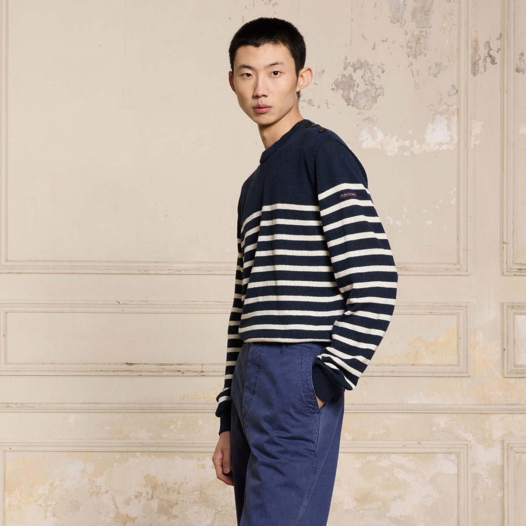 Linen-cotton sailor sweater
