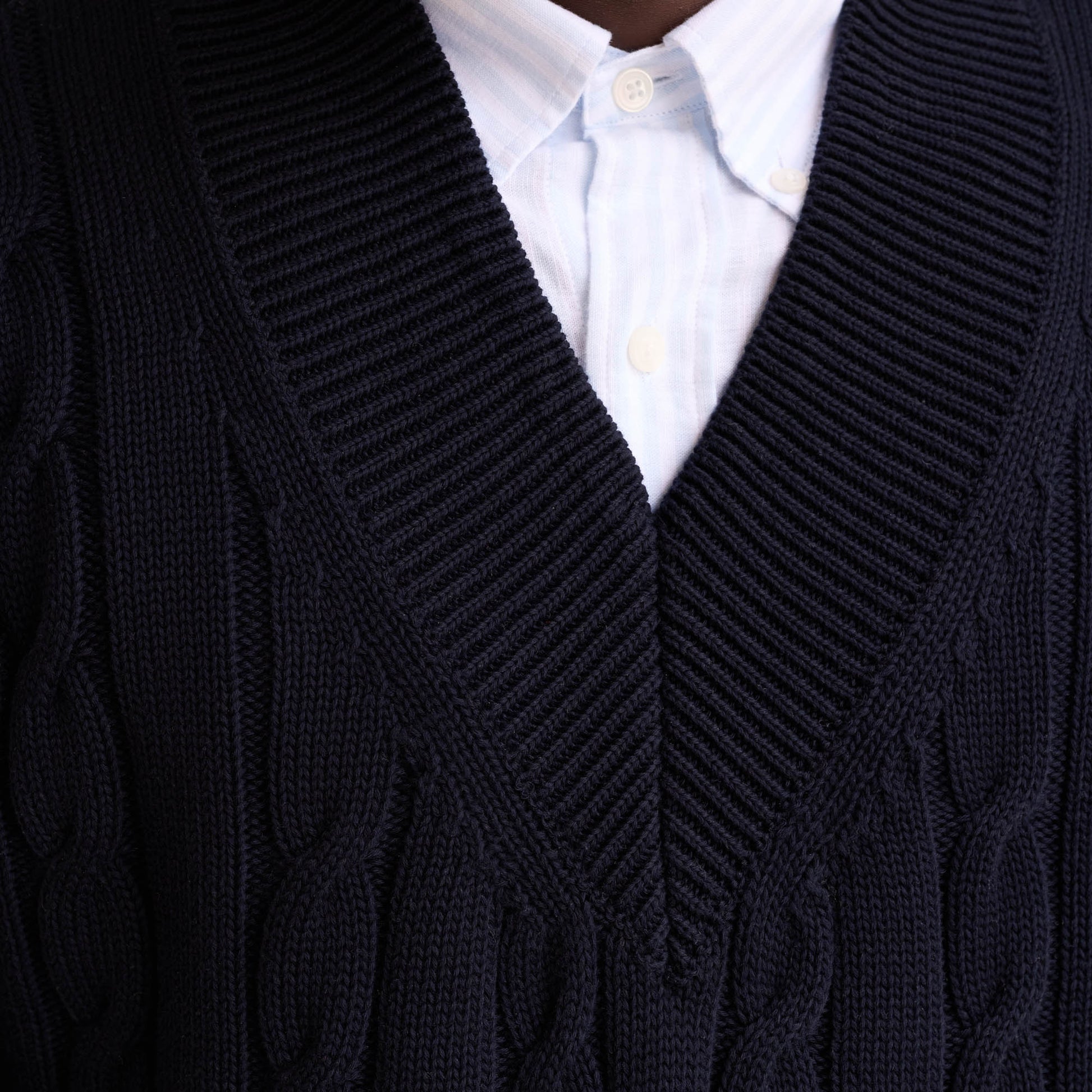 Pull en coton marine