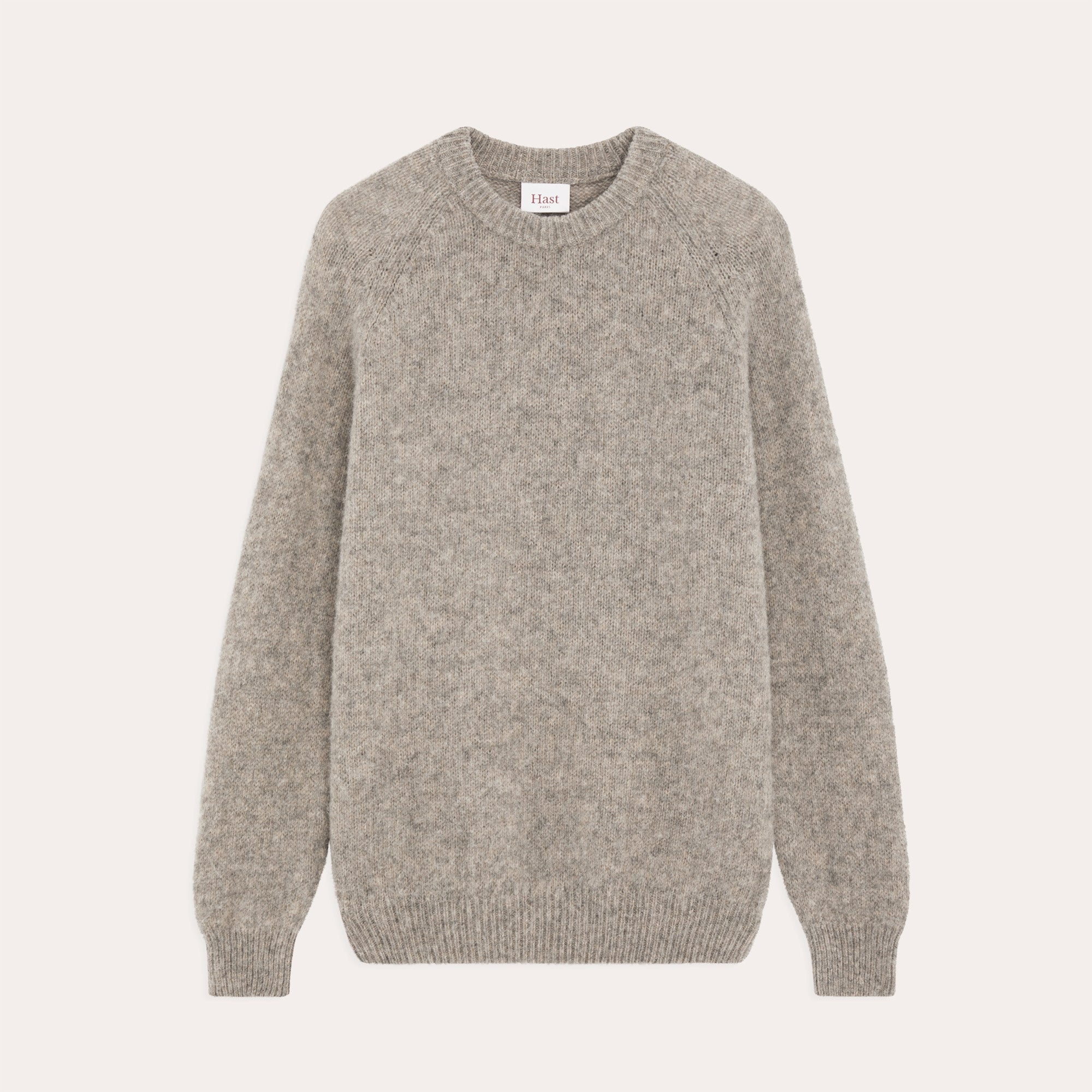 Shaggy dog greige sweater