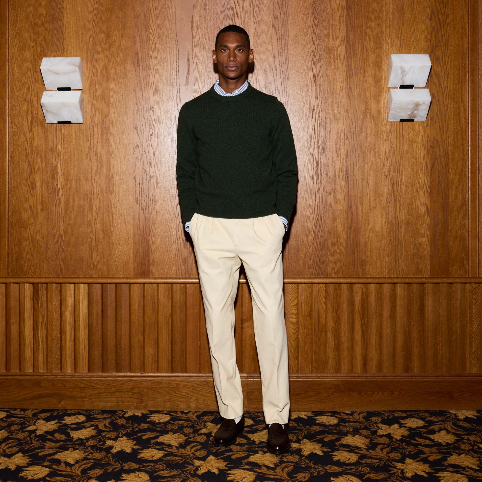 Pull en laine mérinos vert