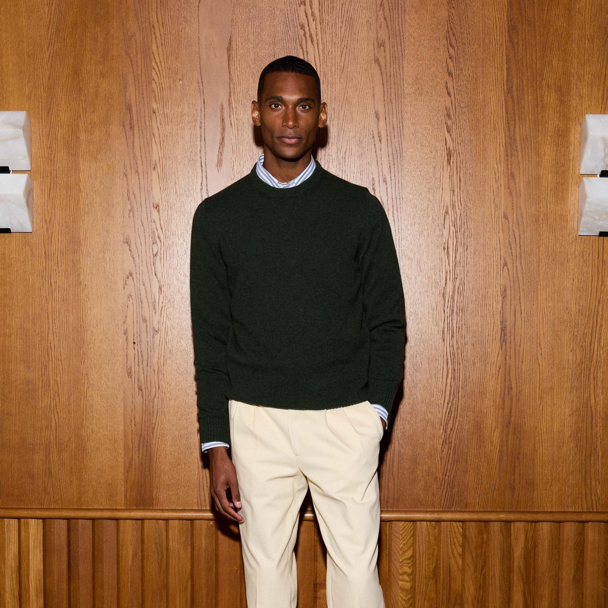 Pull en laine mérinos vert