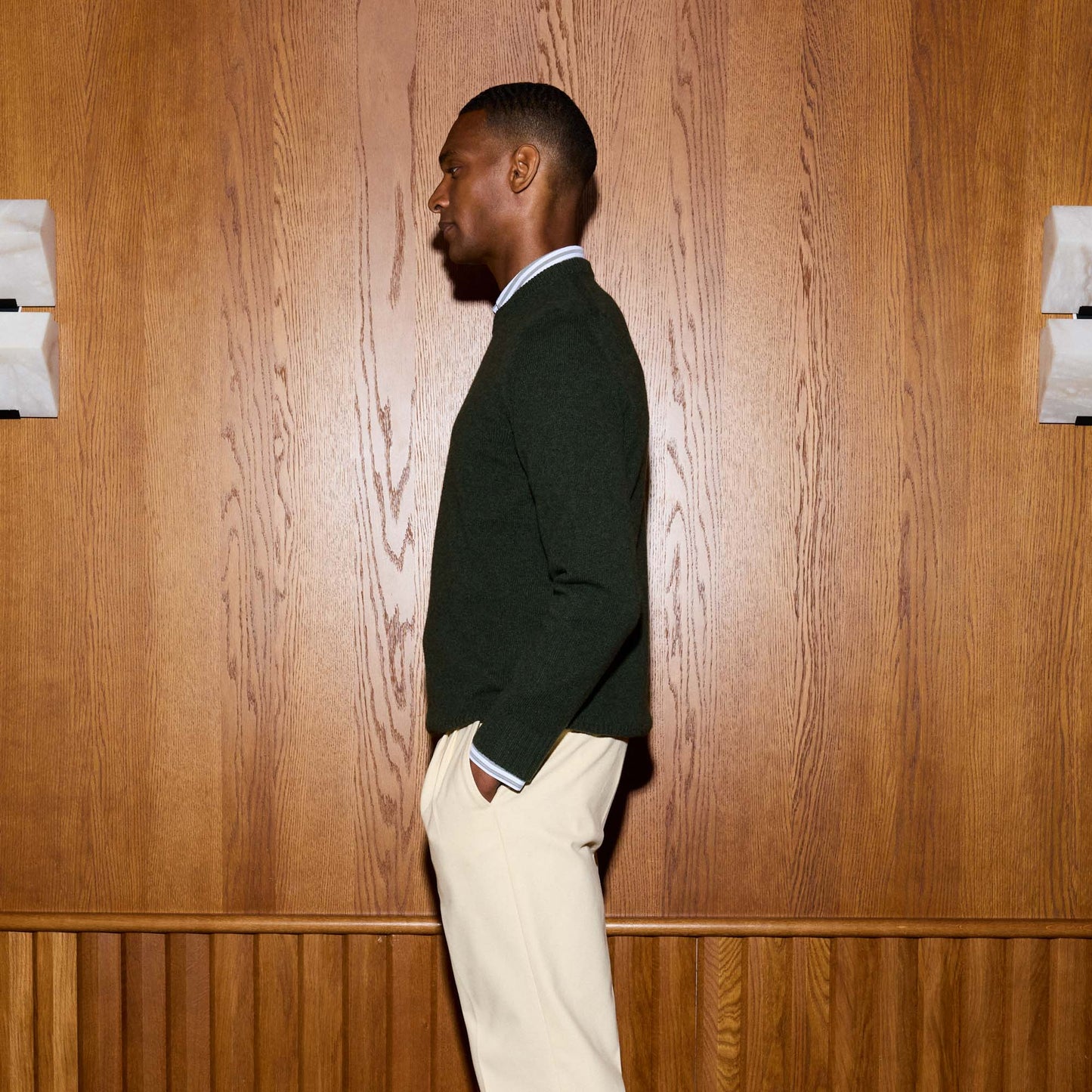 Pull en laine mérinos vert