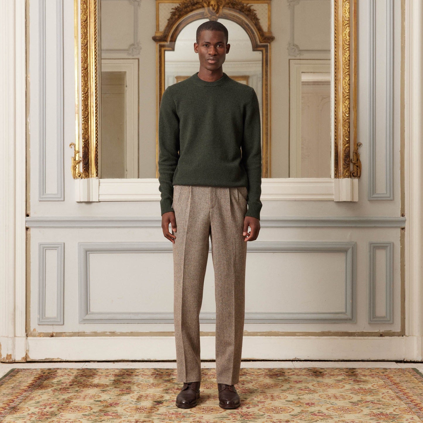 Pull en laine mérinos vert