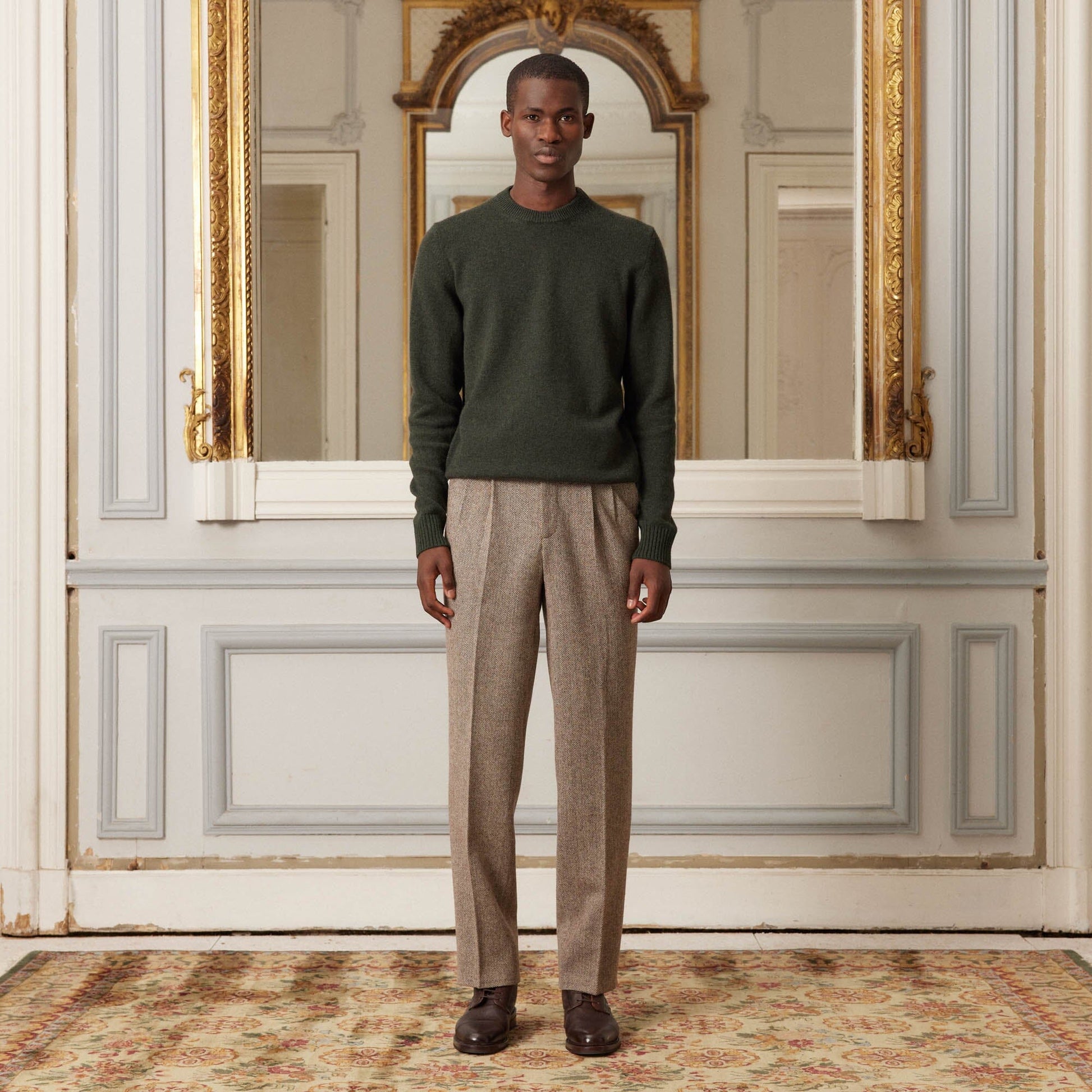 Pull en laine mérinos vert