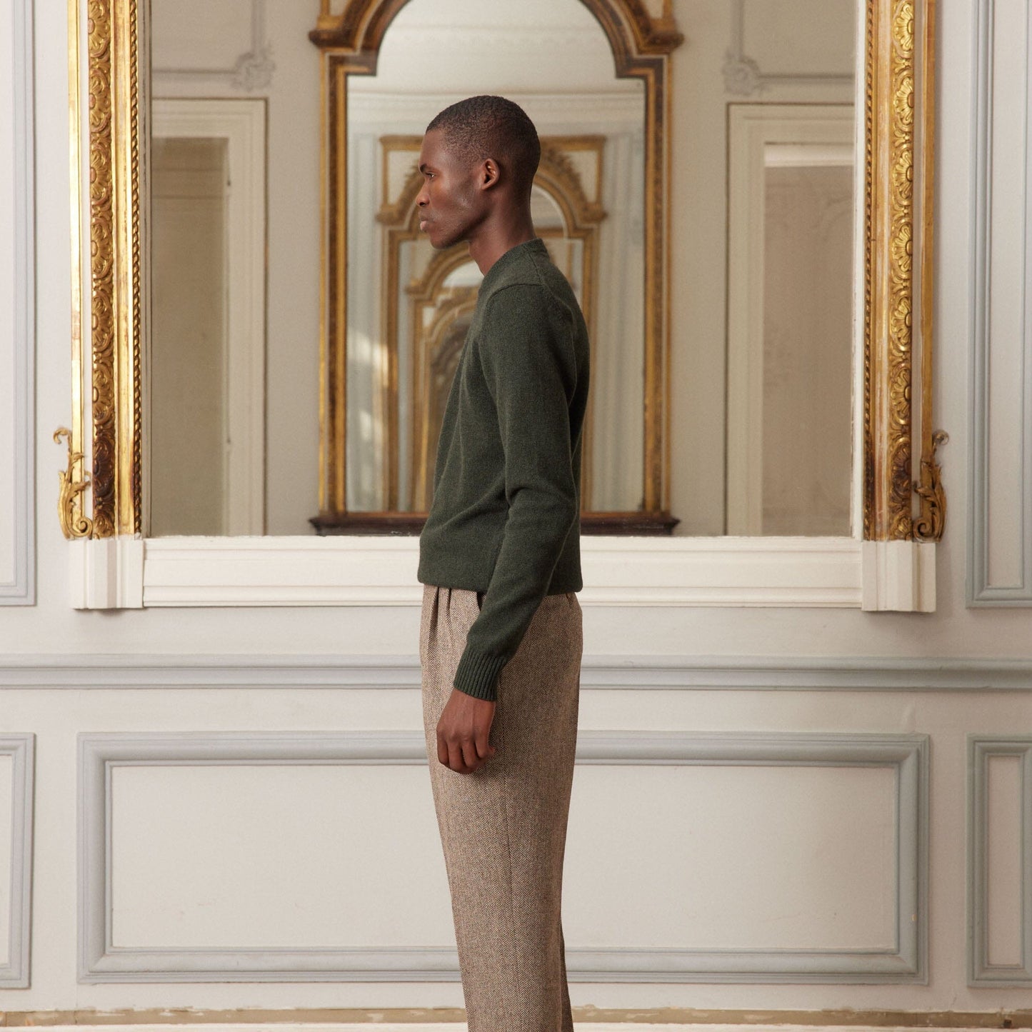 Pull en laine mérinos vert