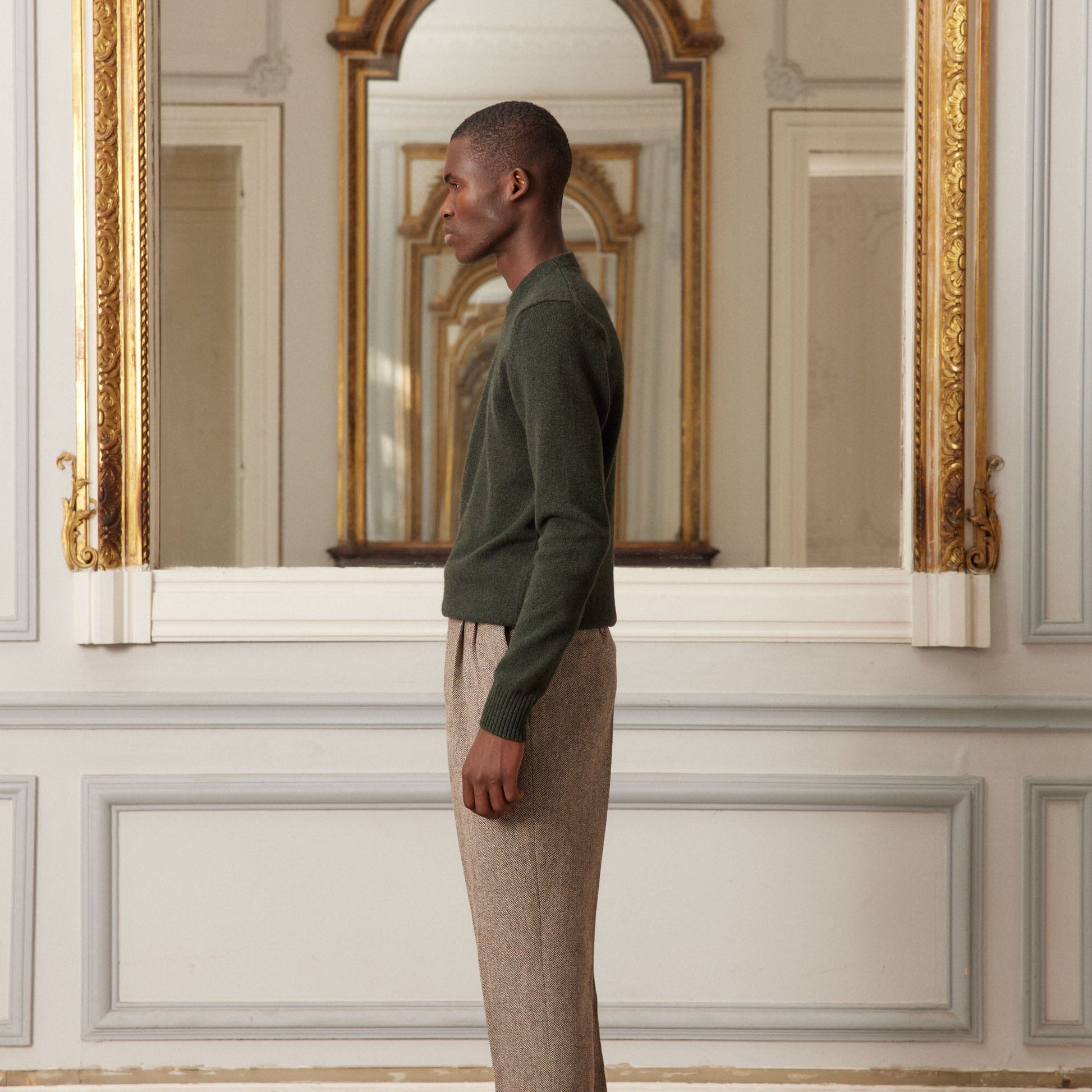 Pull en laine mérinos vert