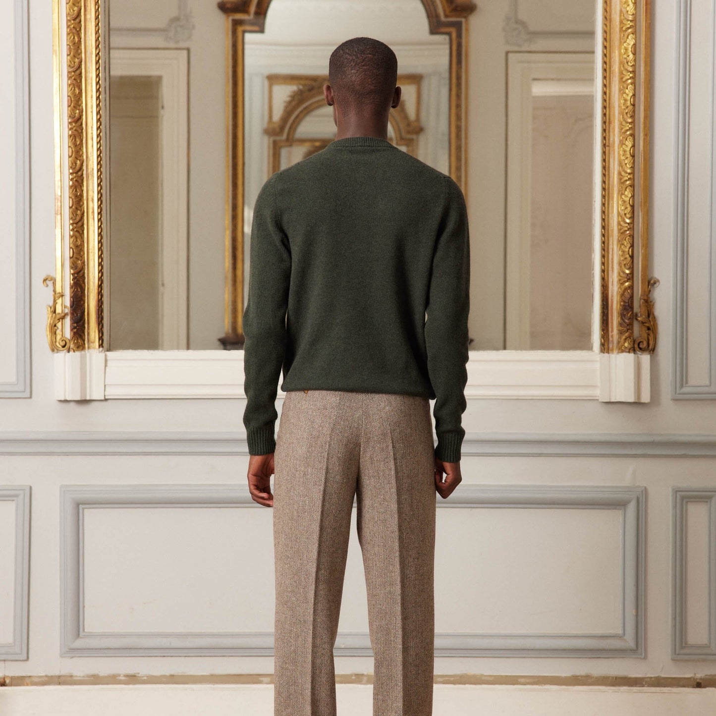 Pull en laine mérinos vert