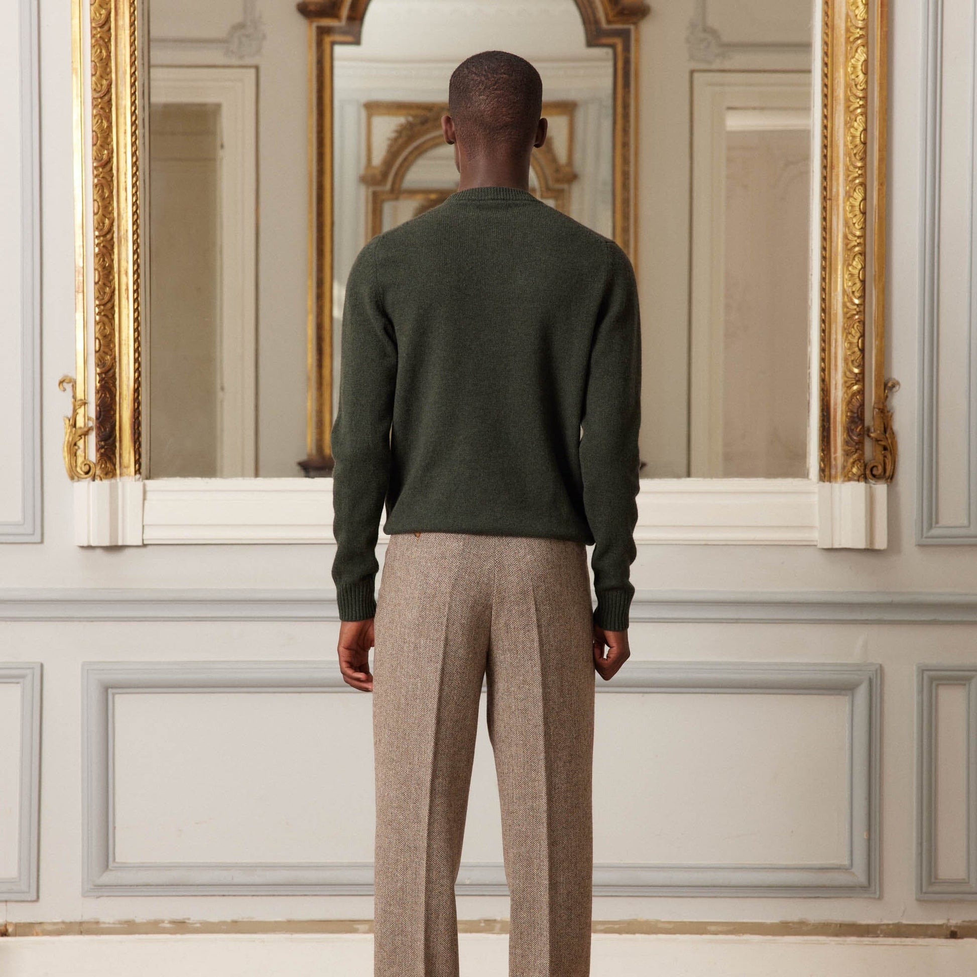 Pull en laine mérinos vert