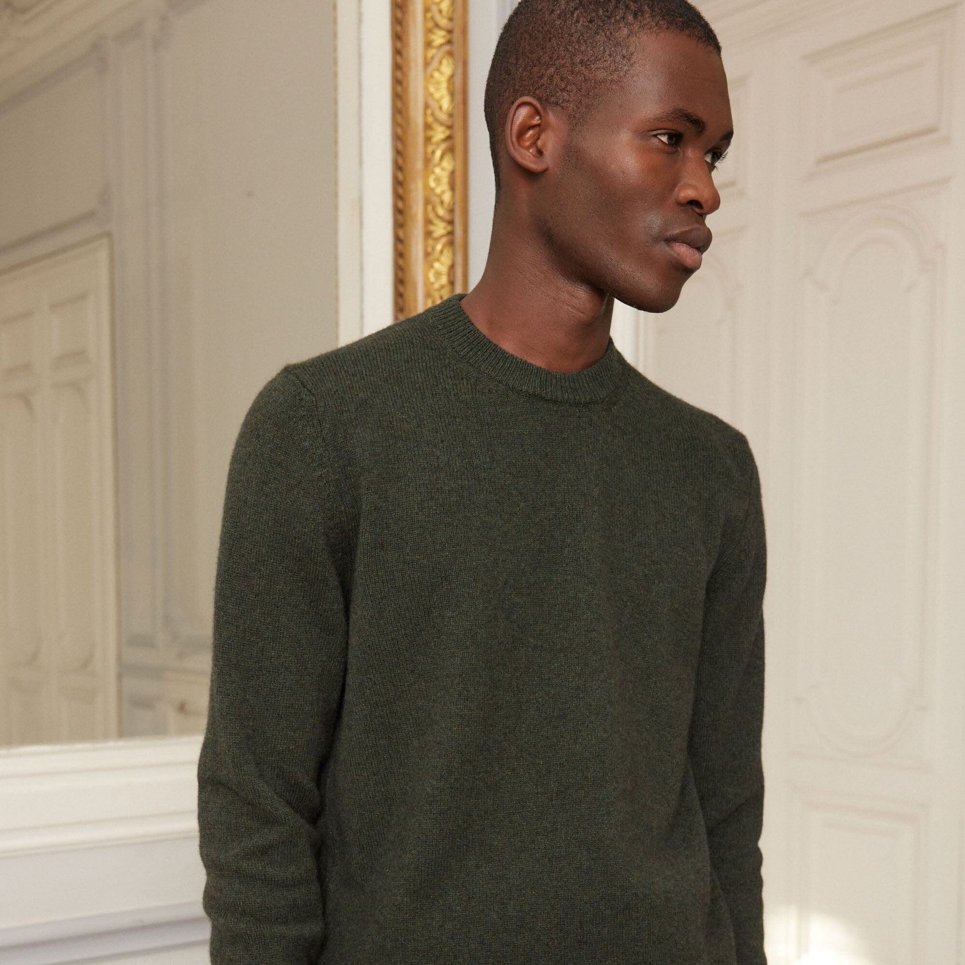 Pull en laine mérinos vert