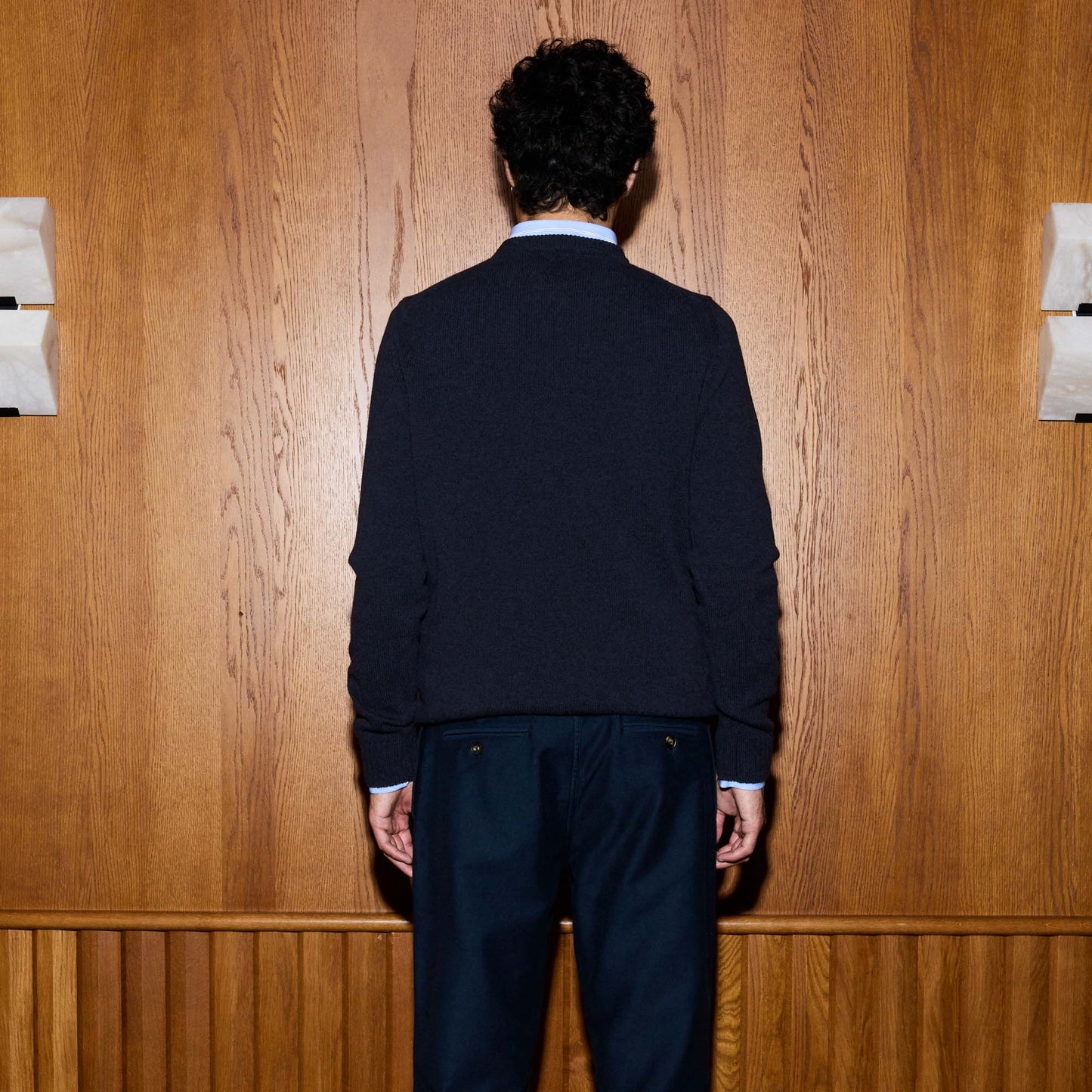 Pull en laine mérinos marine