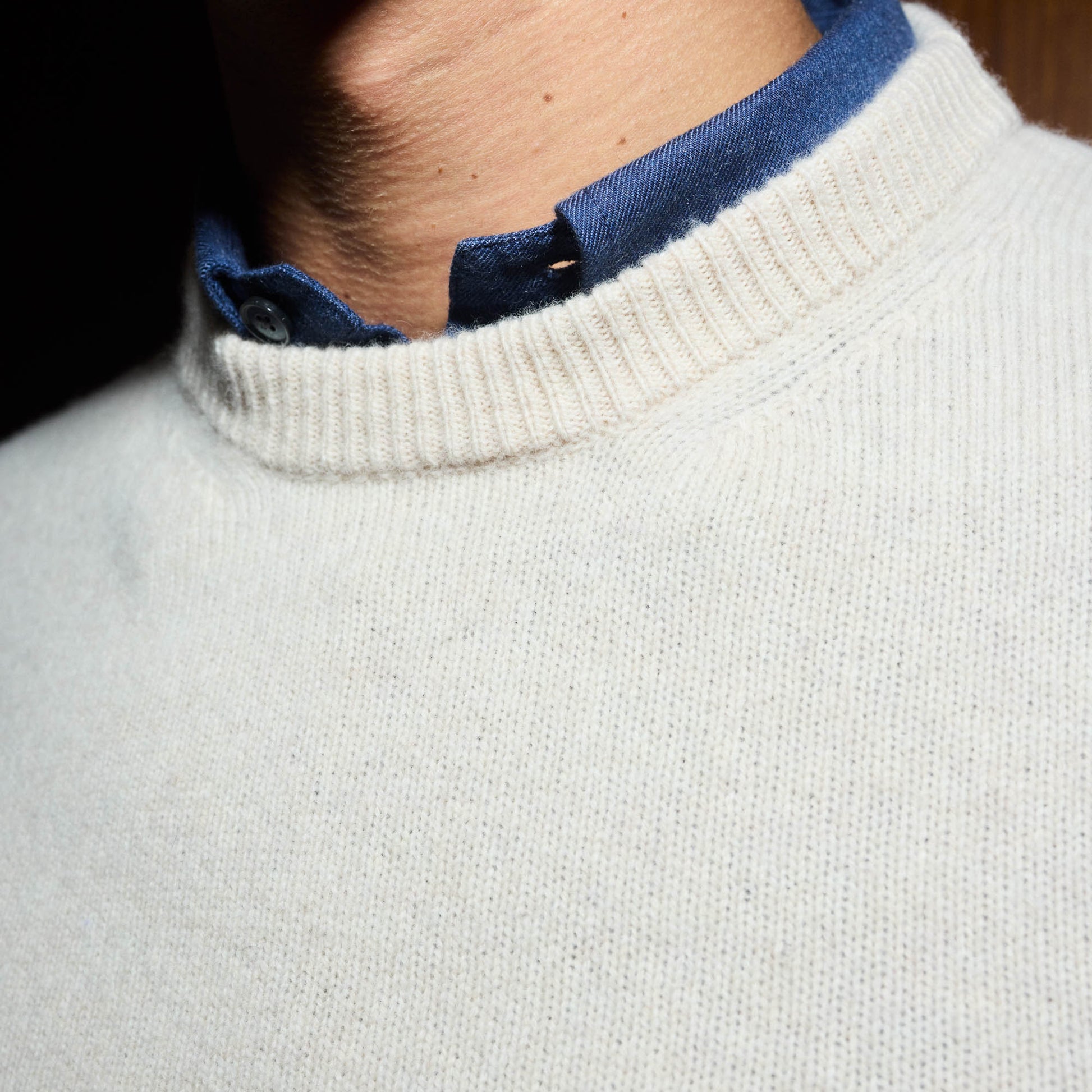 Pull en laine mérinos beige