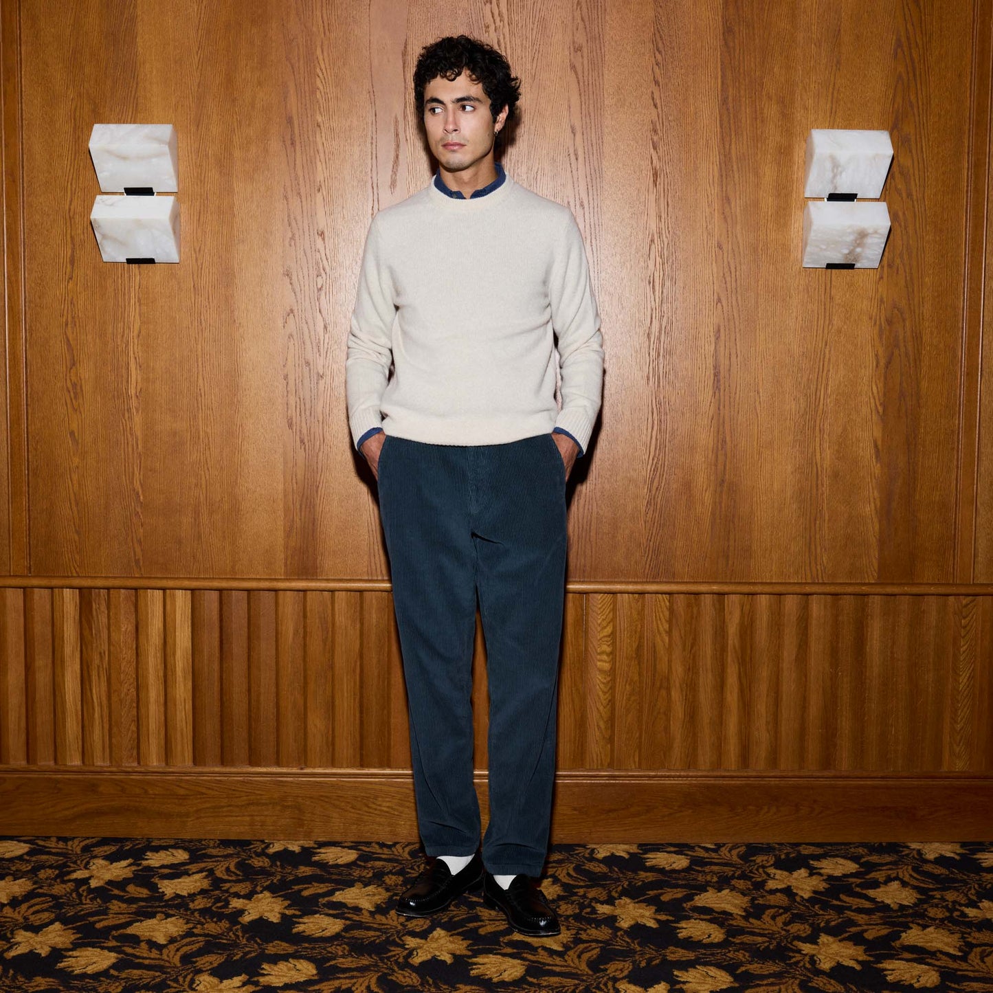 Pull en laine mérinos beige