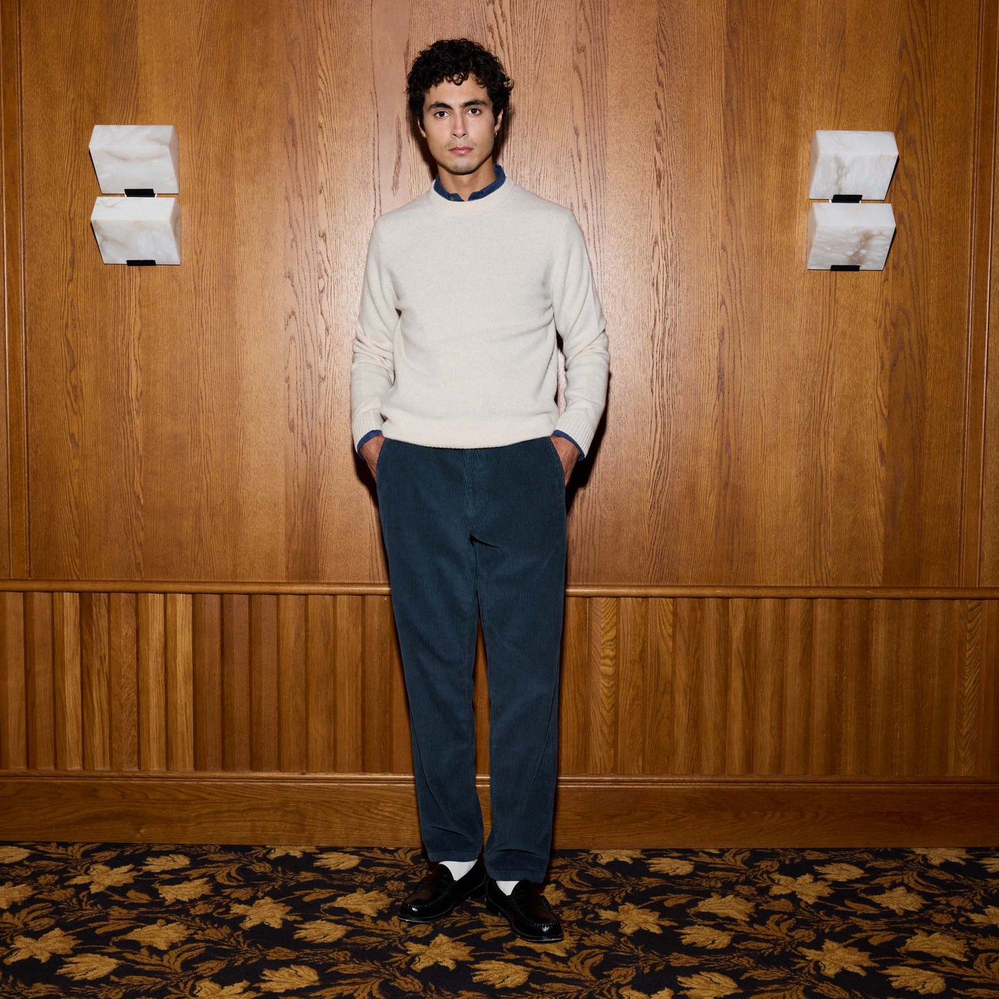 Pull en laine mérinos beige