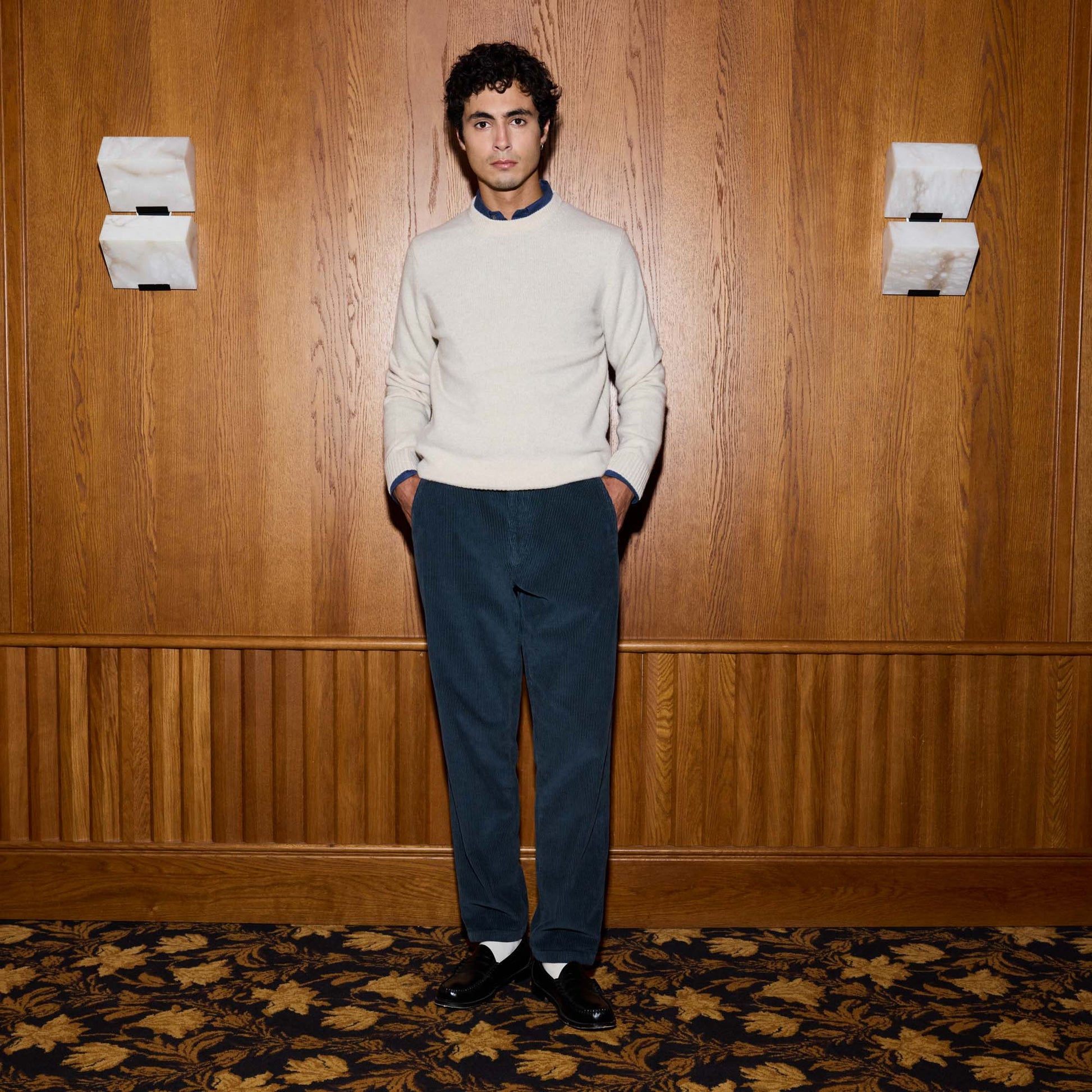 Pull en laine mérinos beige