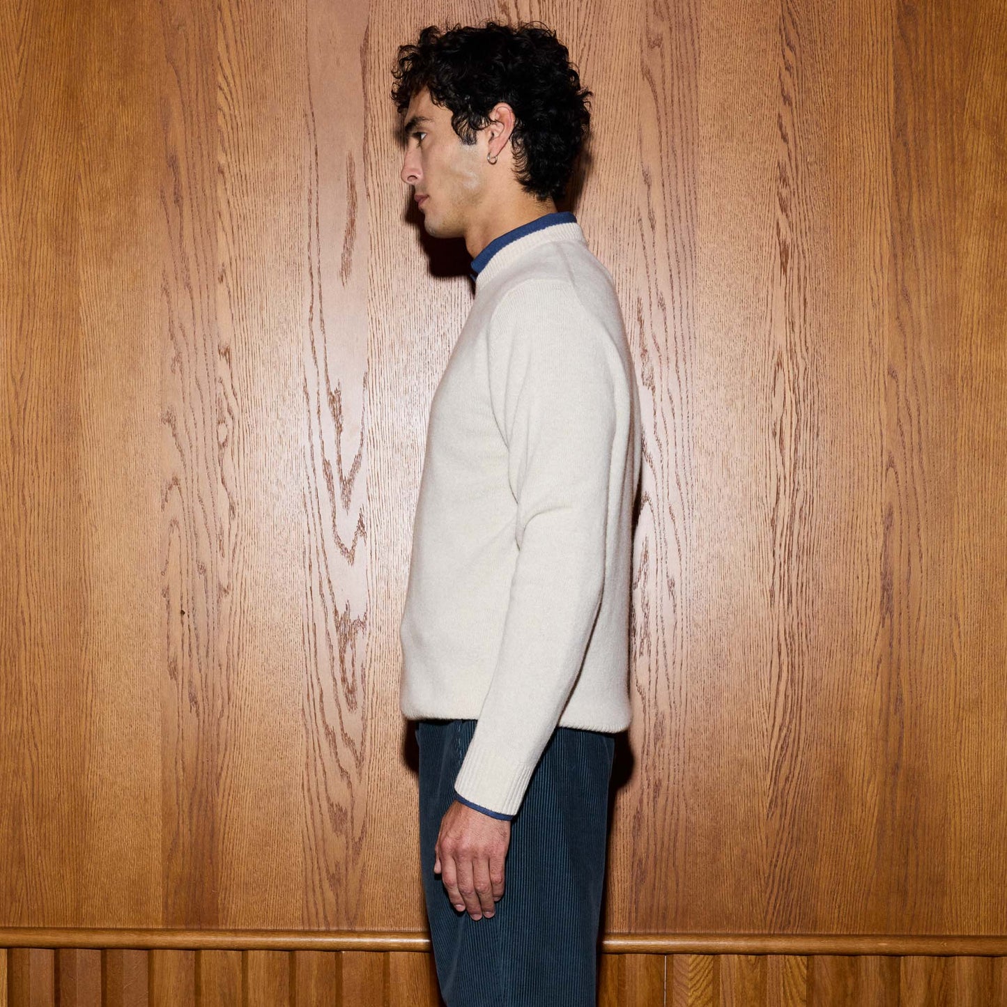 Pull en laine mérinos beige