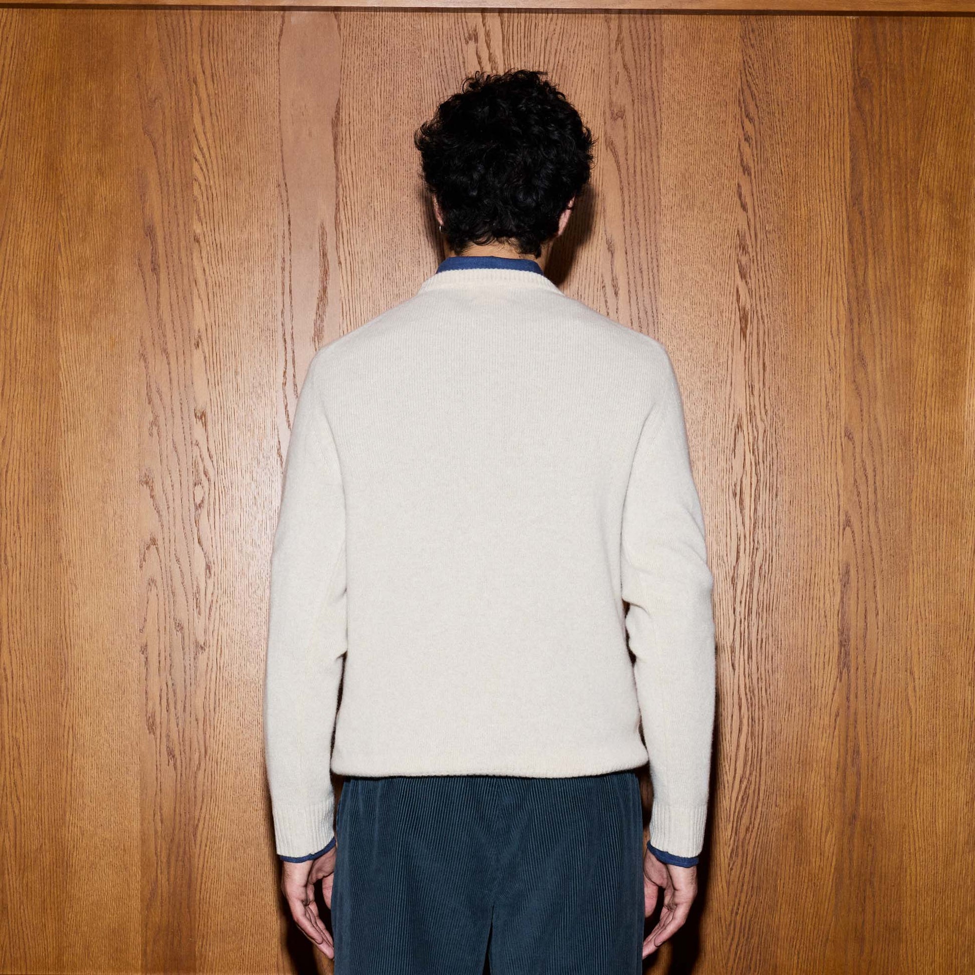 Pull en laine mérinos beige