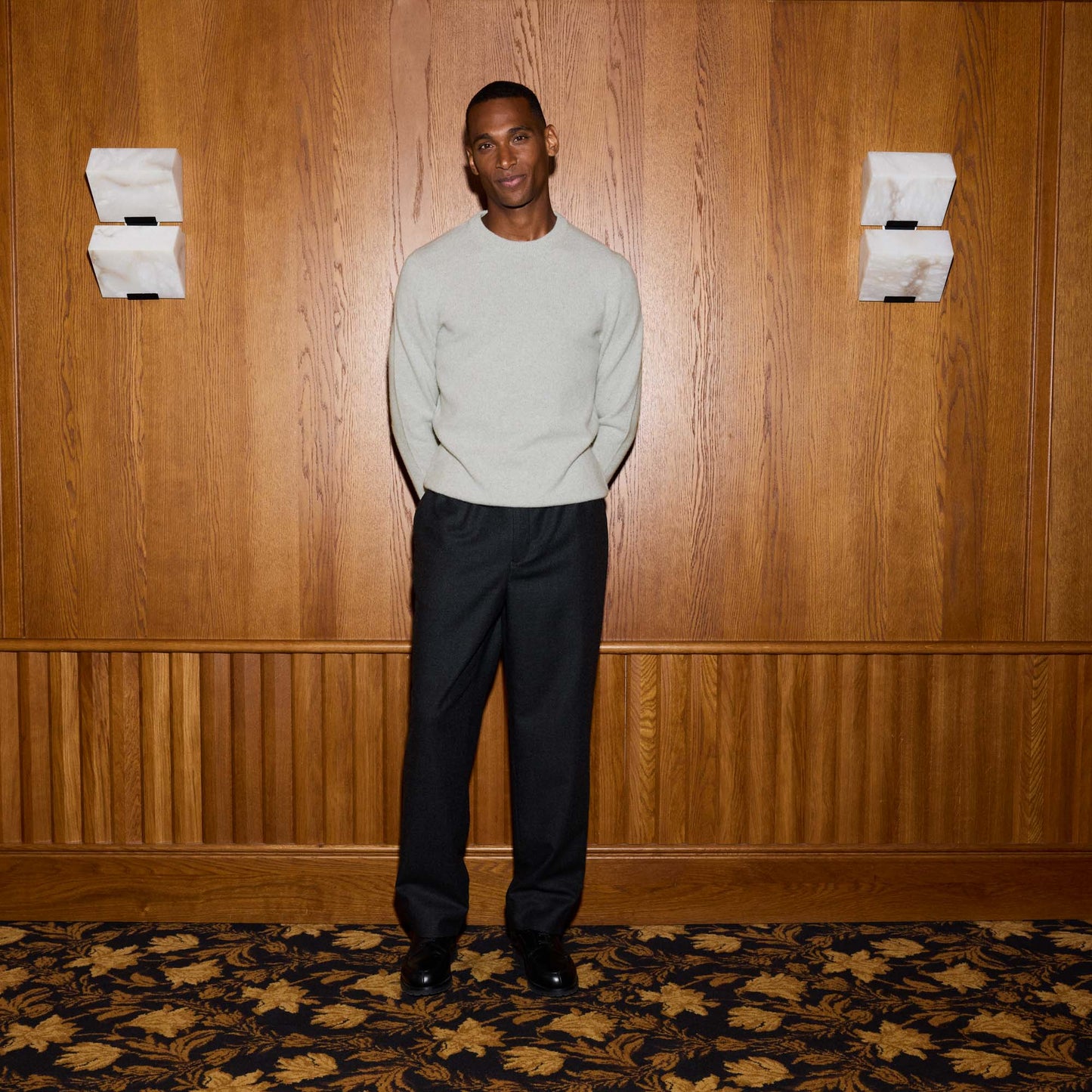 Pull en laine mérinos gris clair chiné