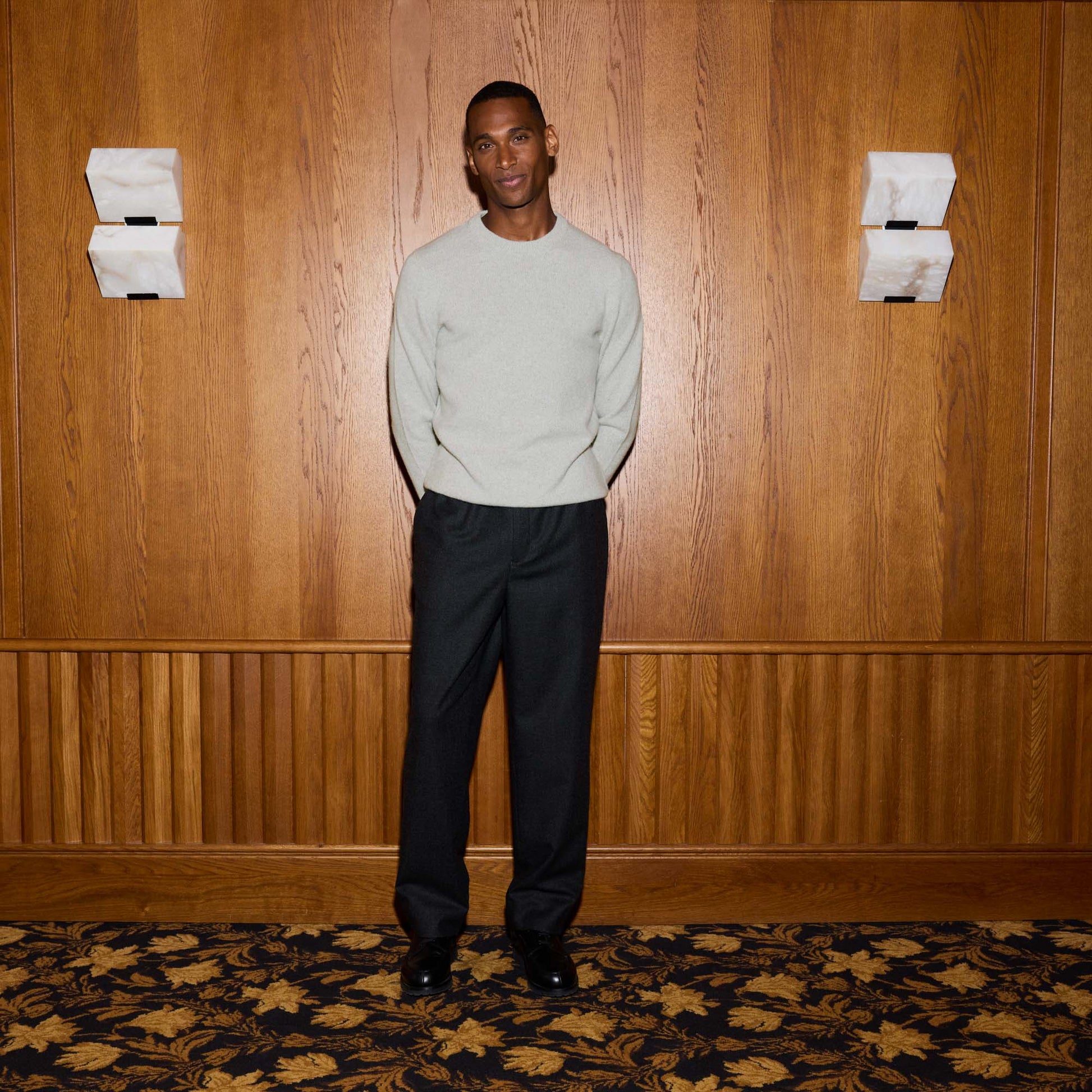 Pull en laine mérinos gris clair chiné