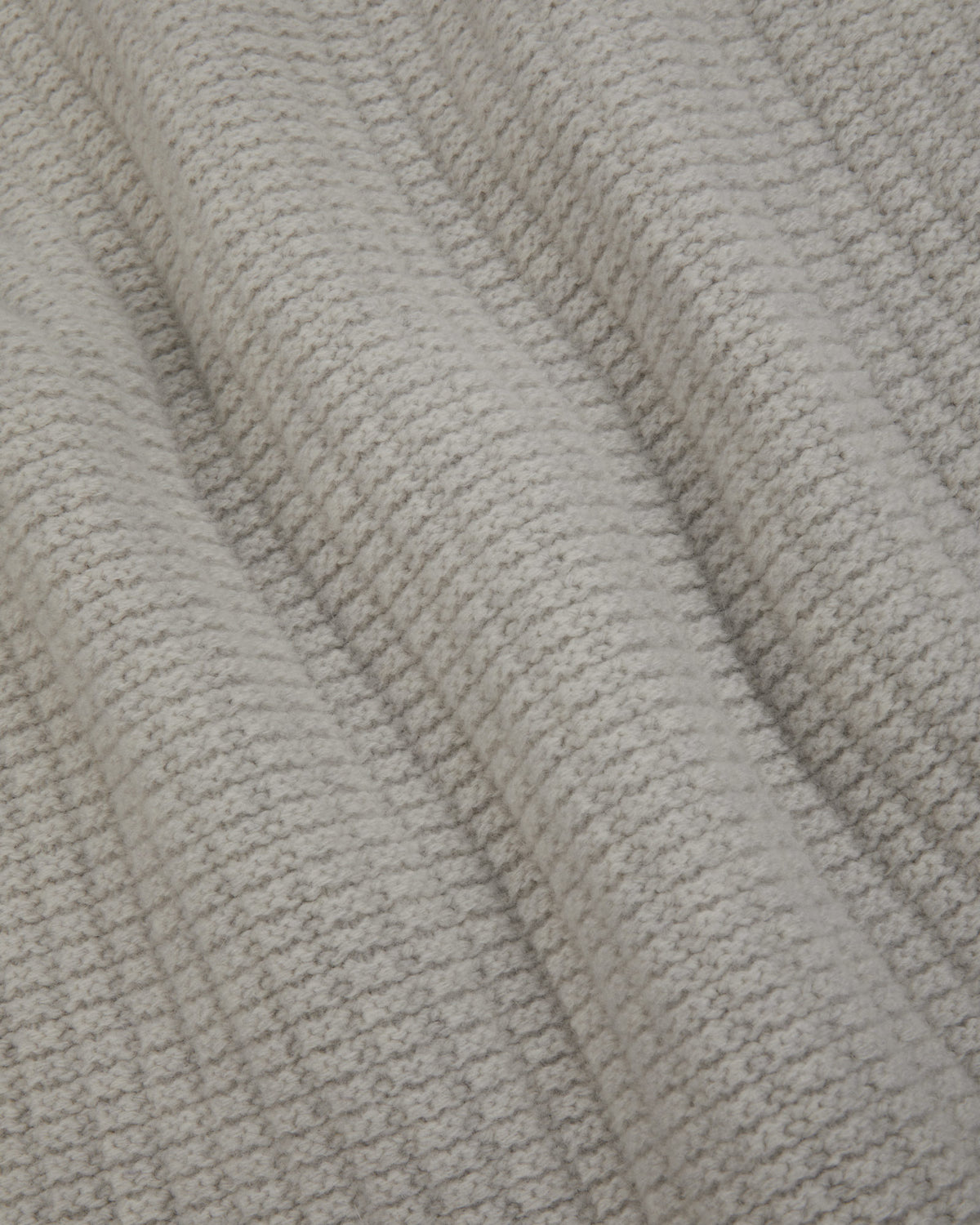 Light grey merino wool funnel-neck jumper