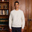 Ecru merino wool sweater