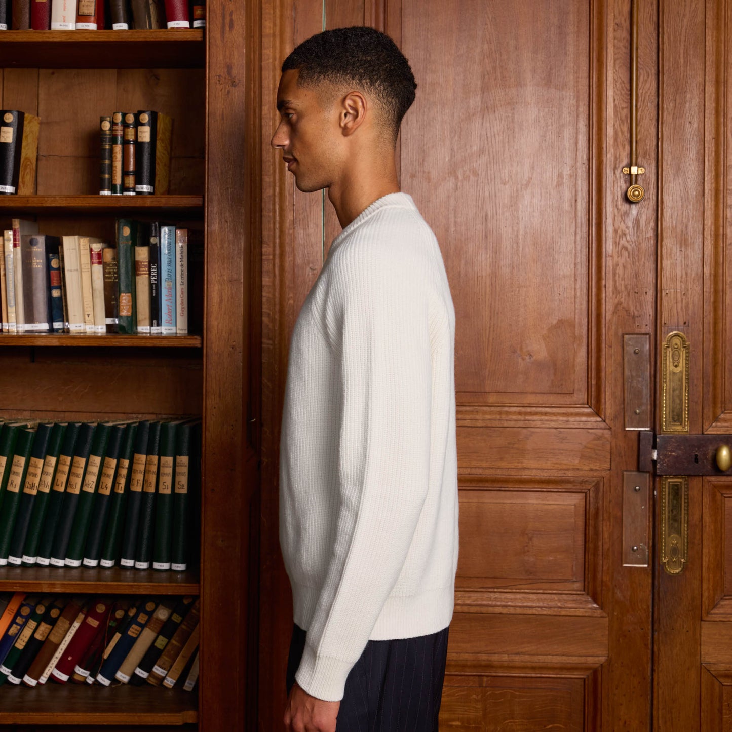 Ecru merino wool sweater